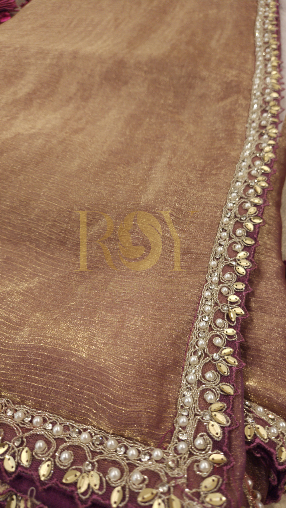 Tissue Magenta Designer Saree
