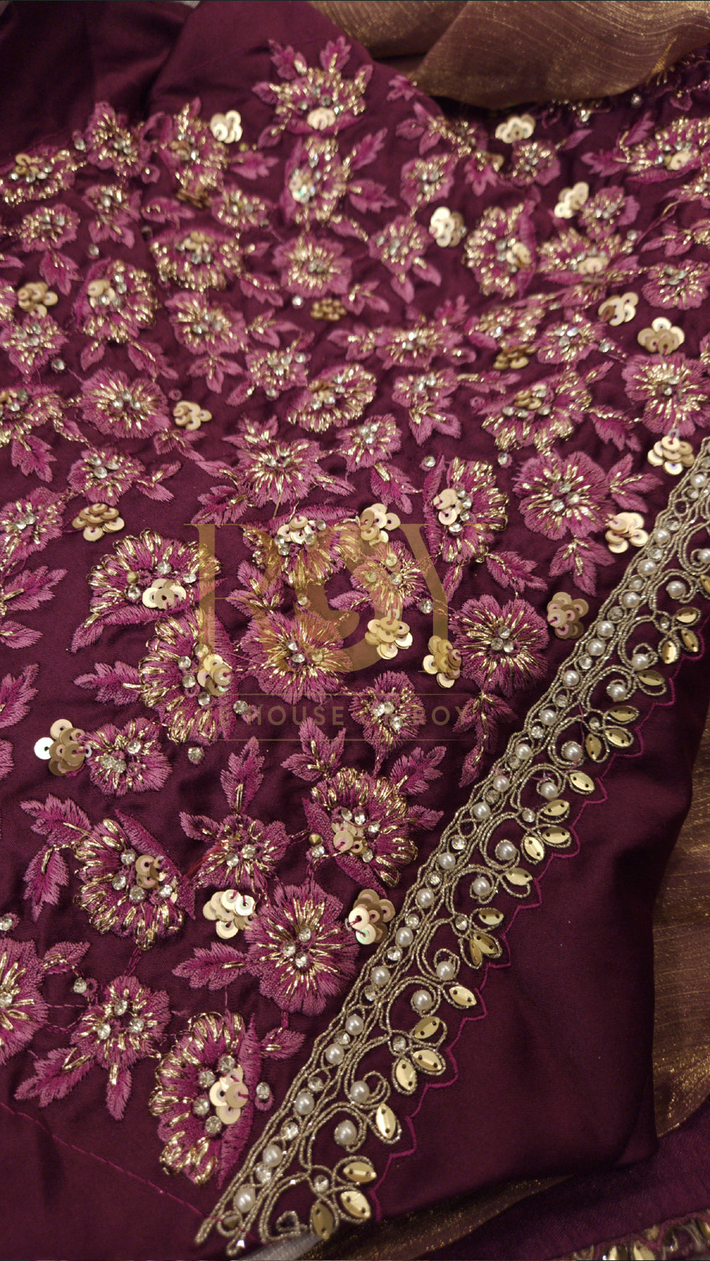 Tissue Magenta Designer Saree