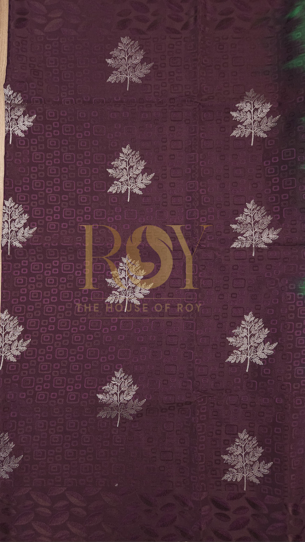 Maroon Embossed Soft Silk Saree