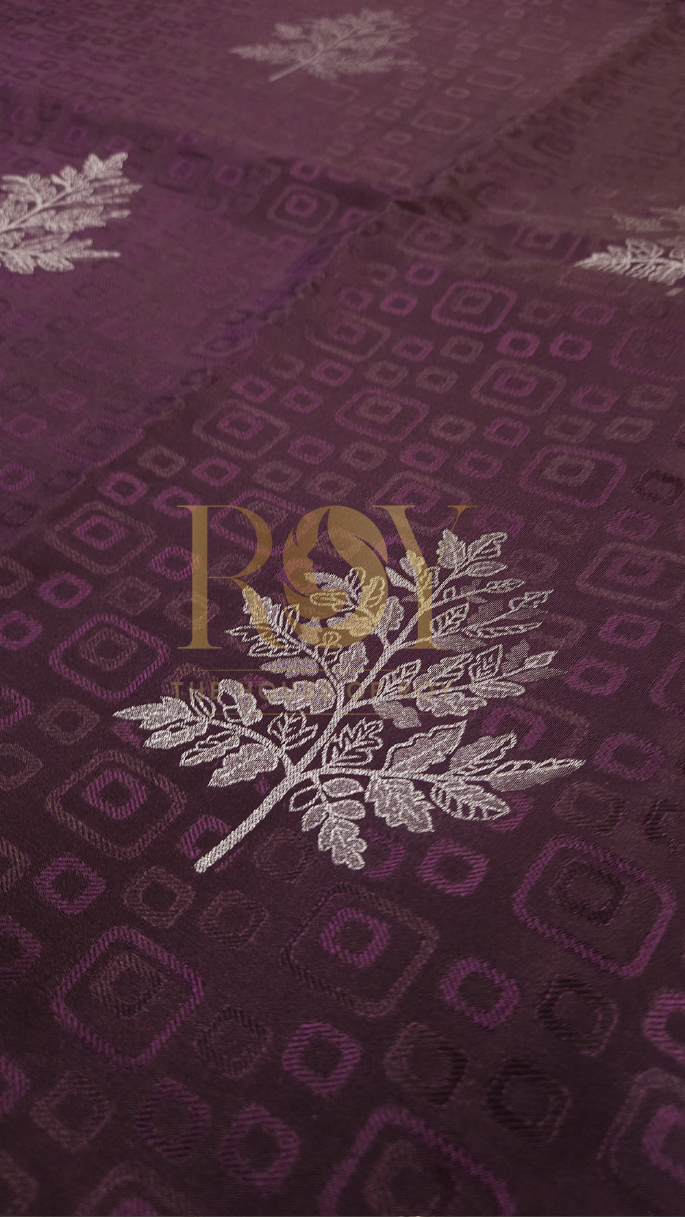 Maroon Embossed Soft Silk Saree