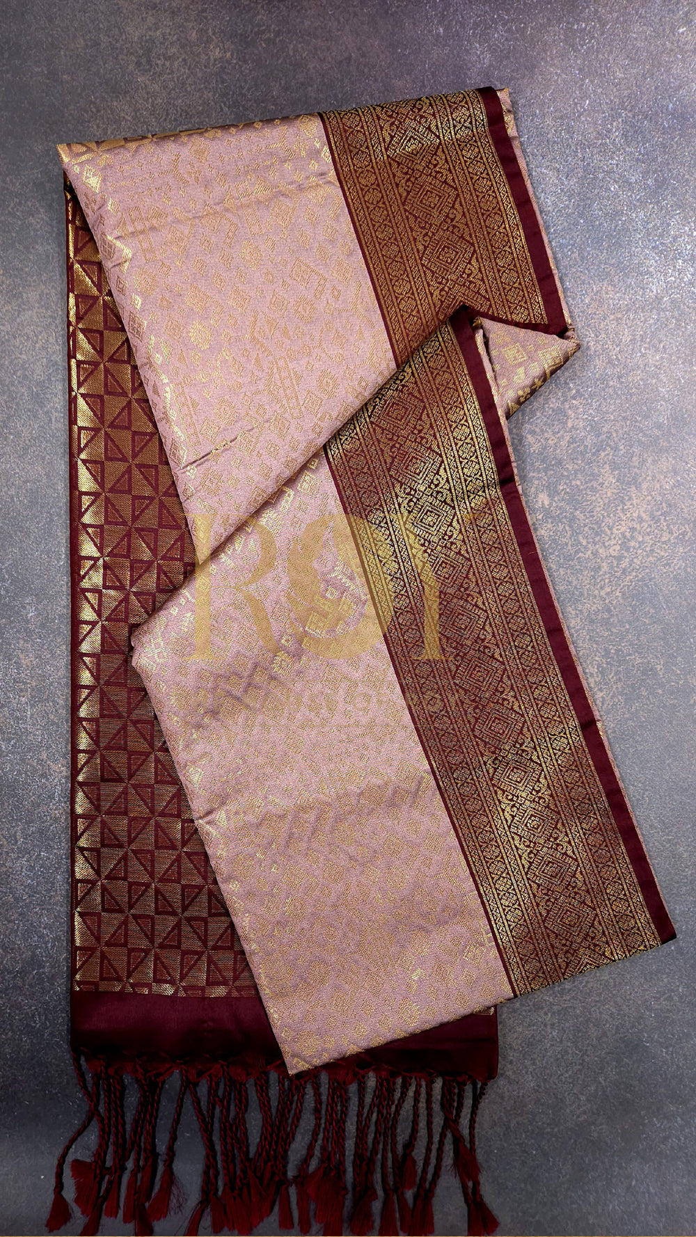 Mauve Pink Soft Silk Saree