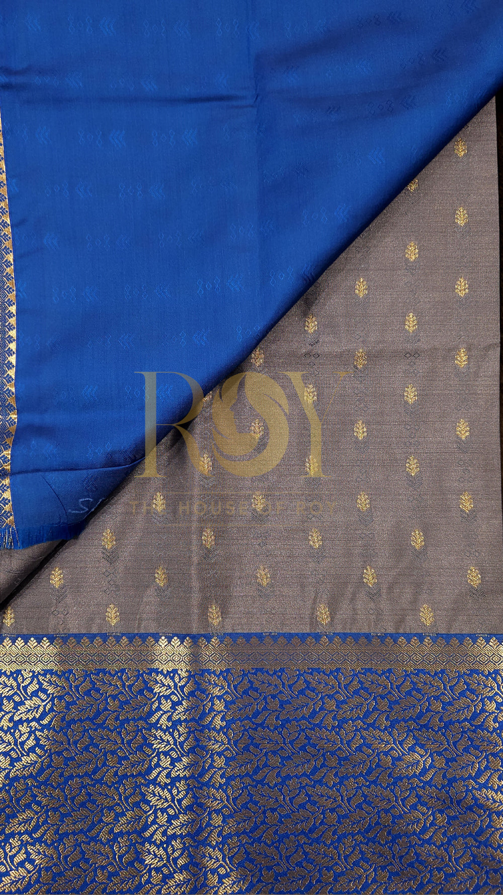 Metal Grey Mix Soft Silk Saree