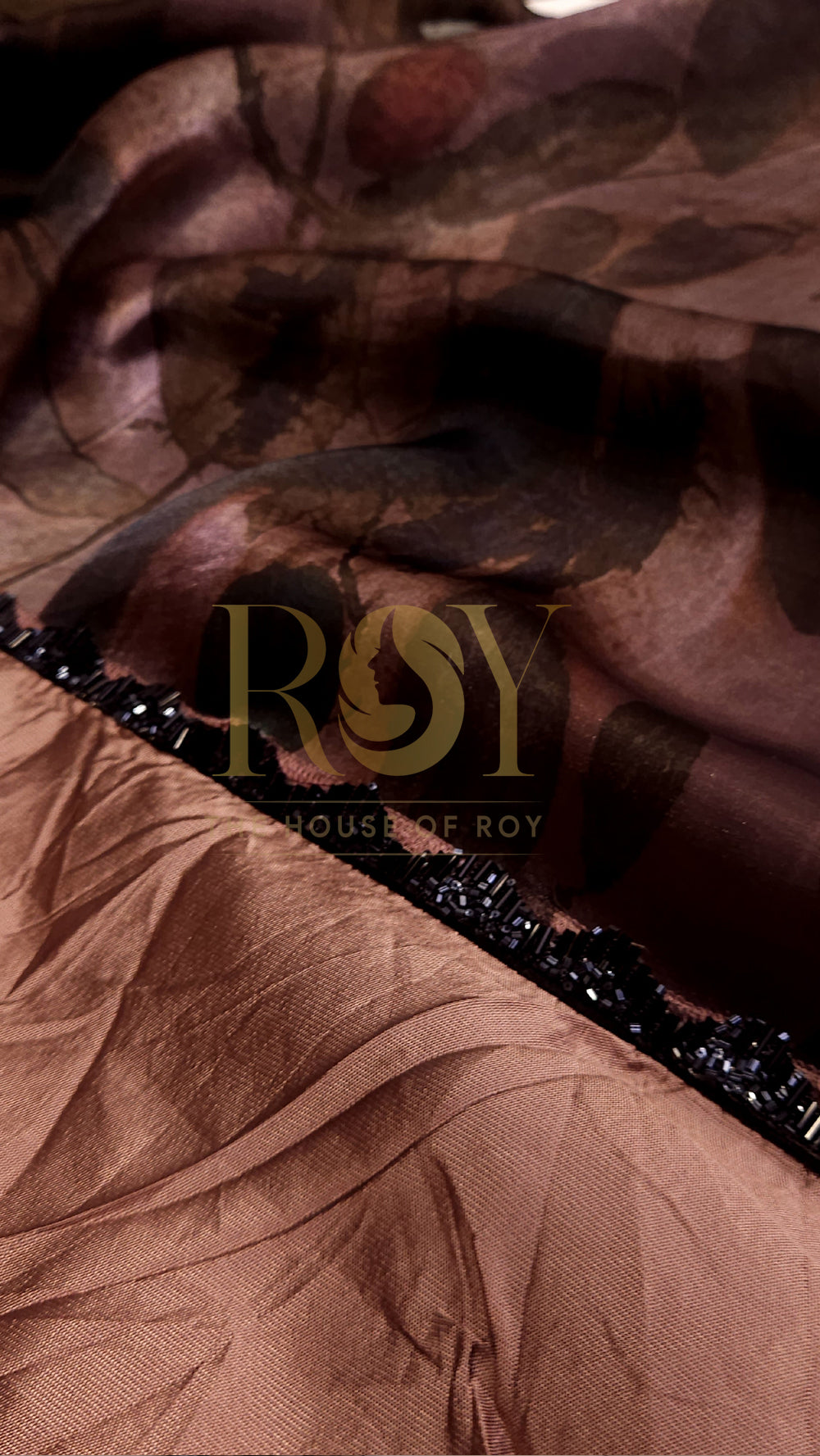 Mocha Satin Silk Saree