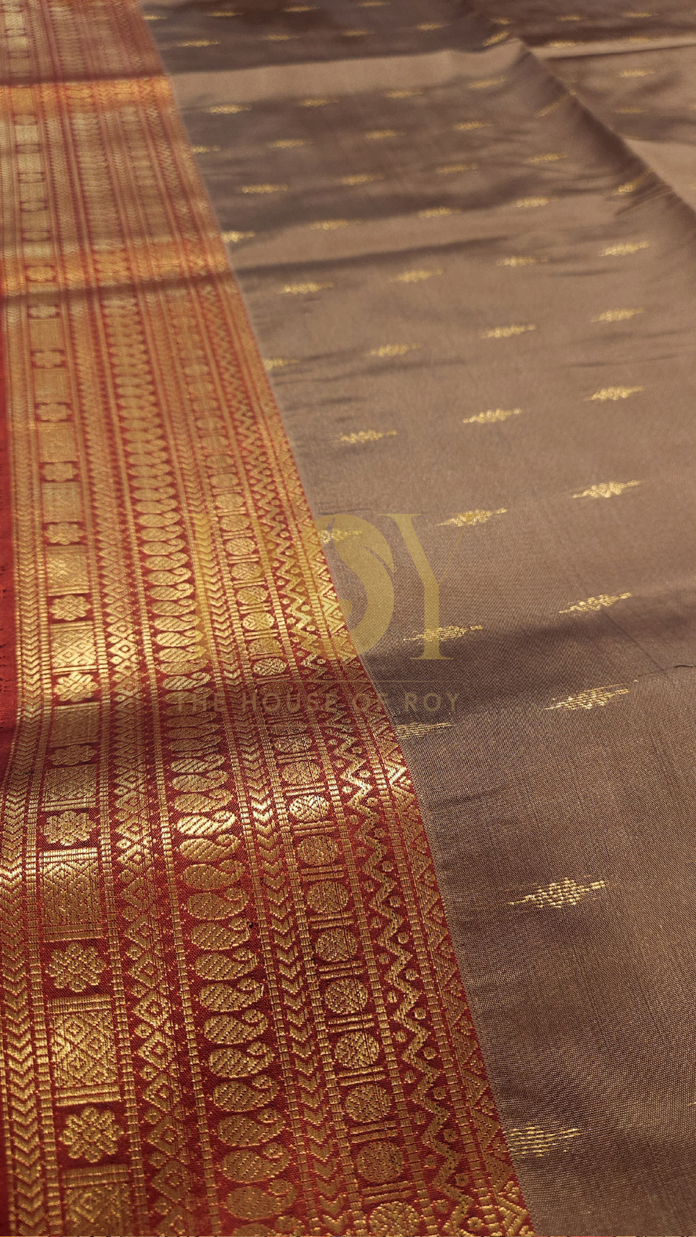 Mushroom 1000 Butta Soft Silk Saree