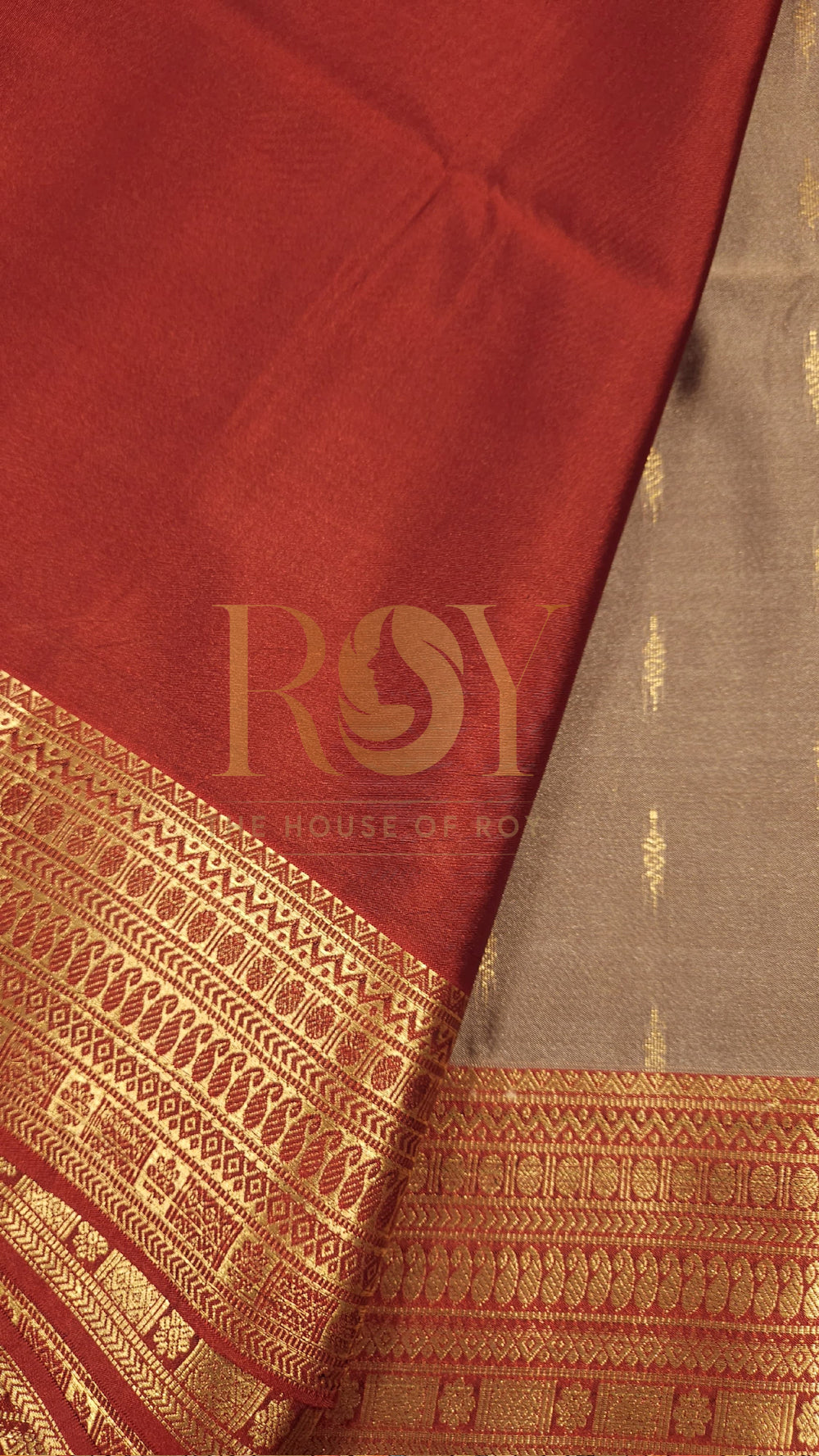 Mushroom 1000 Butta Soft Silk Saree