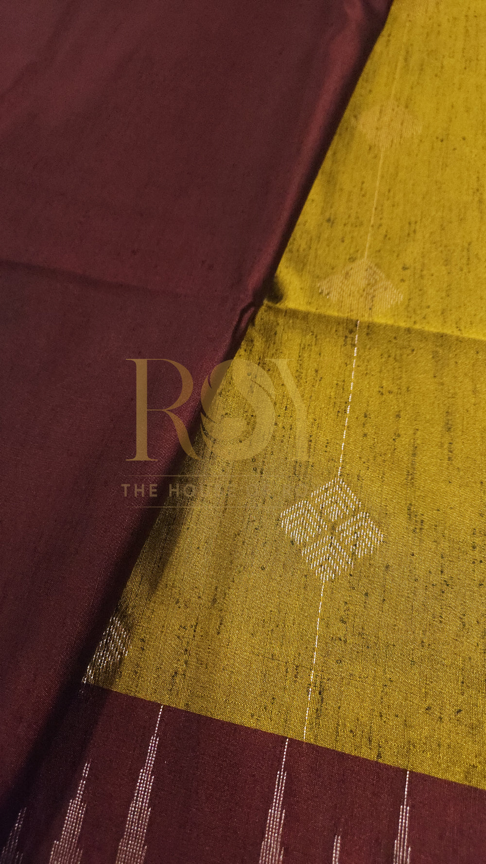 Mustard yellow slub silk