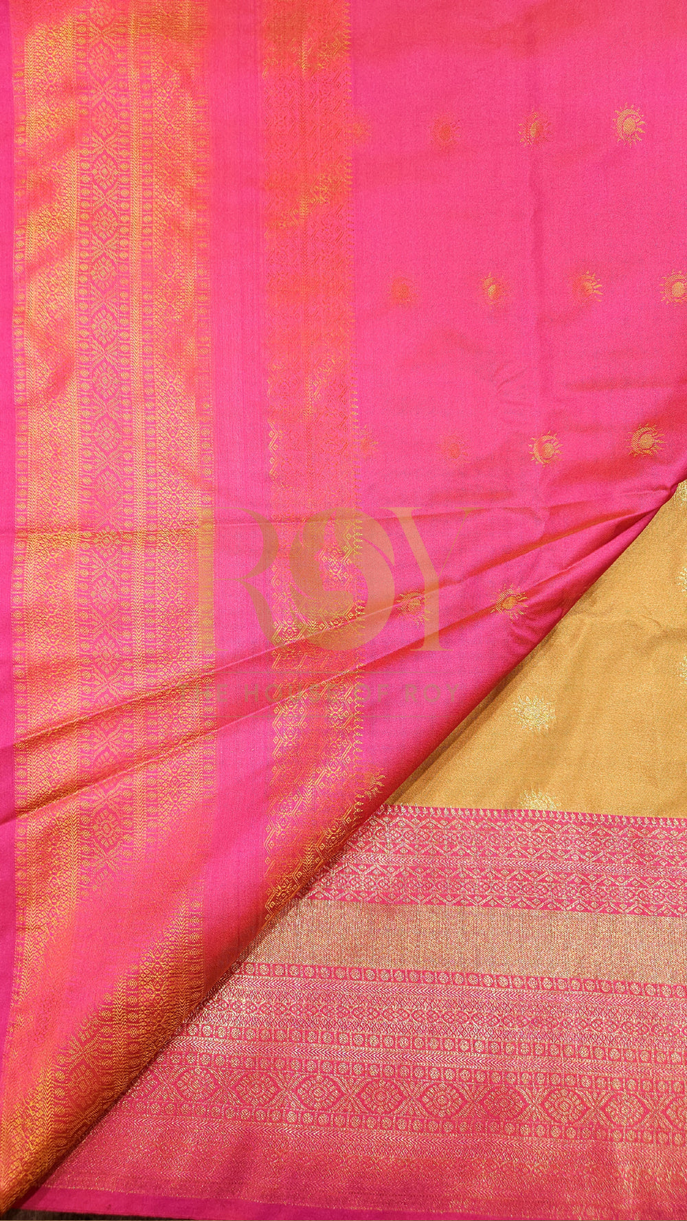 Mustard Yellow Mix Soft Silk Saree