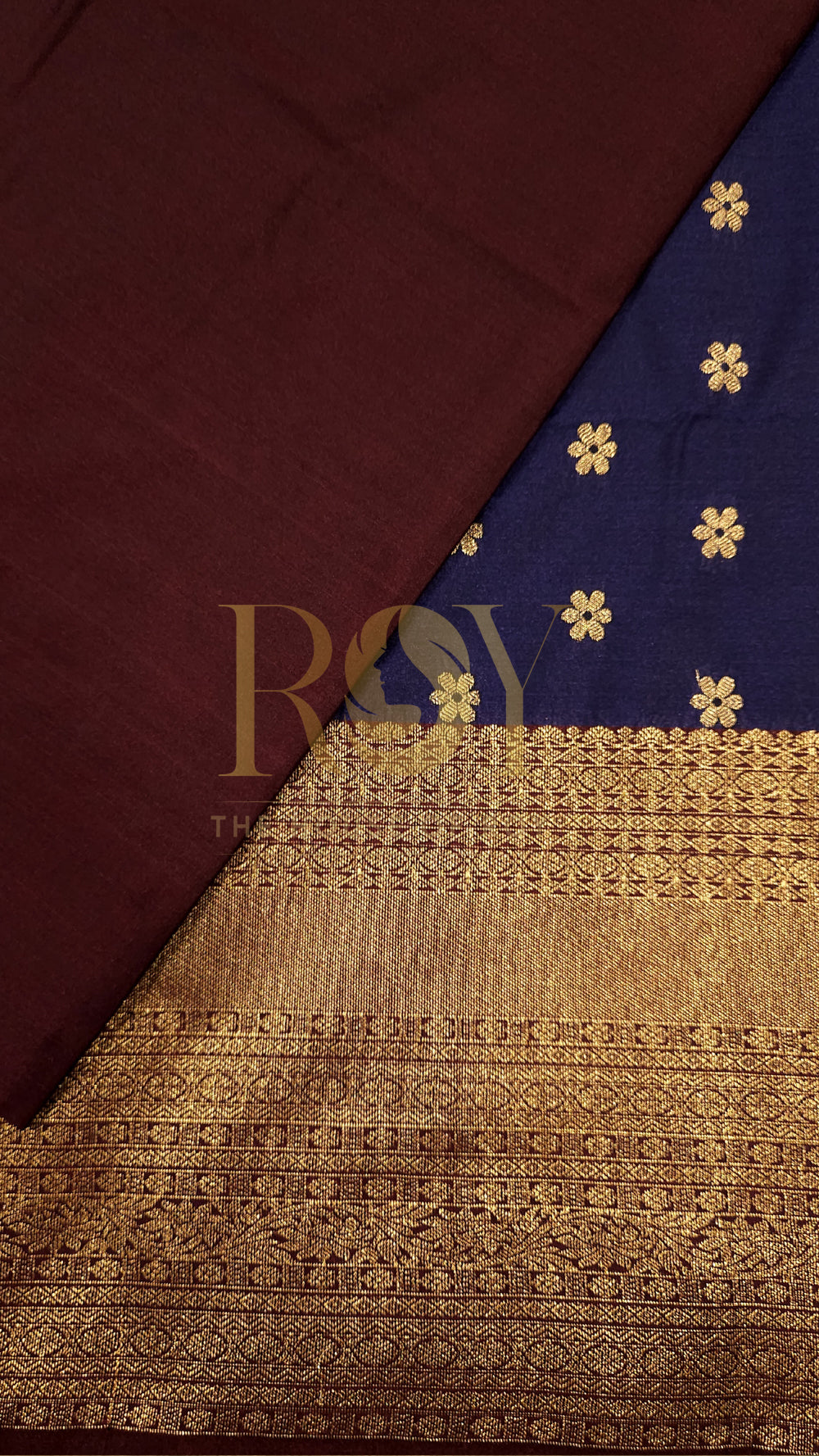 Navy Blue Mix Soft Silk Saree