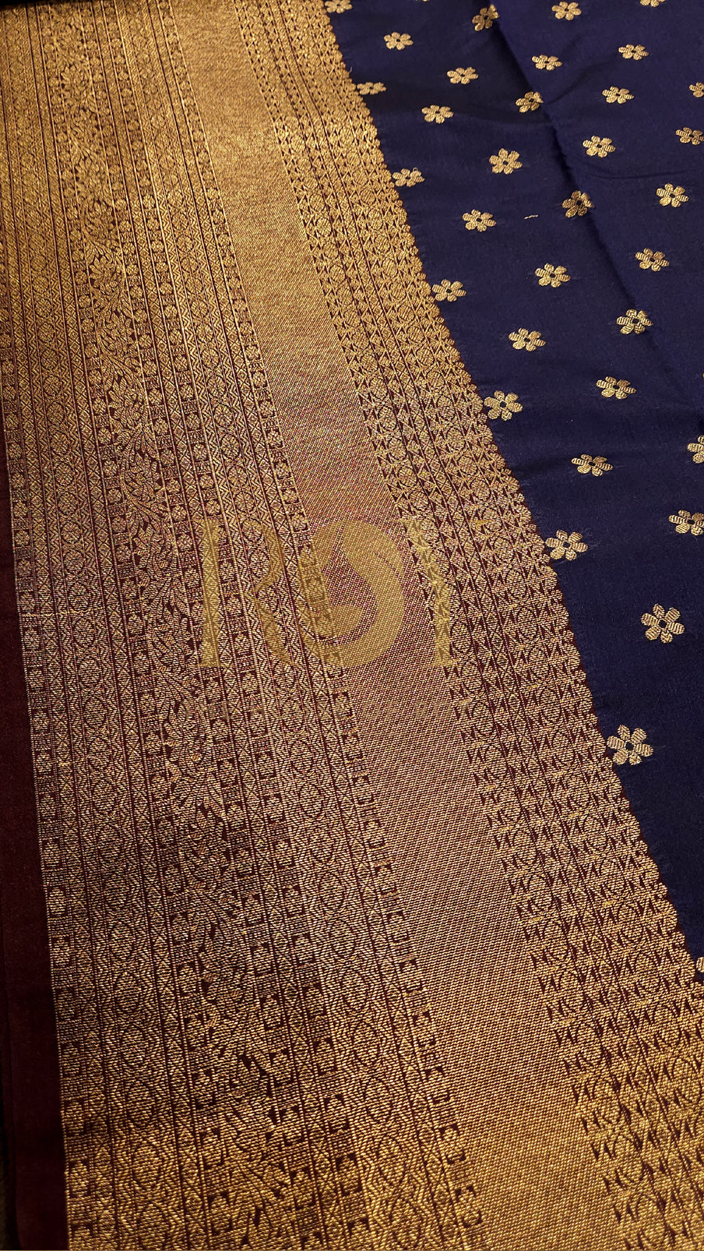 Navy Blue Mix Soft Silk Saree