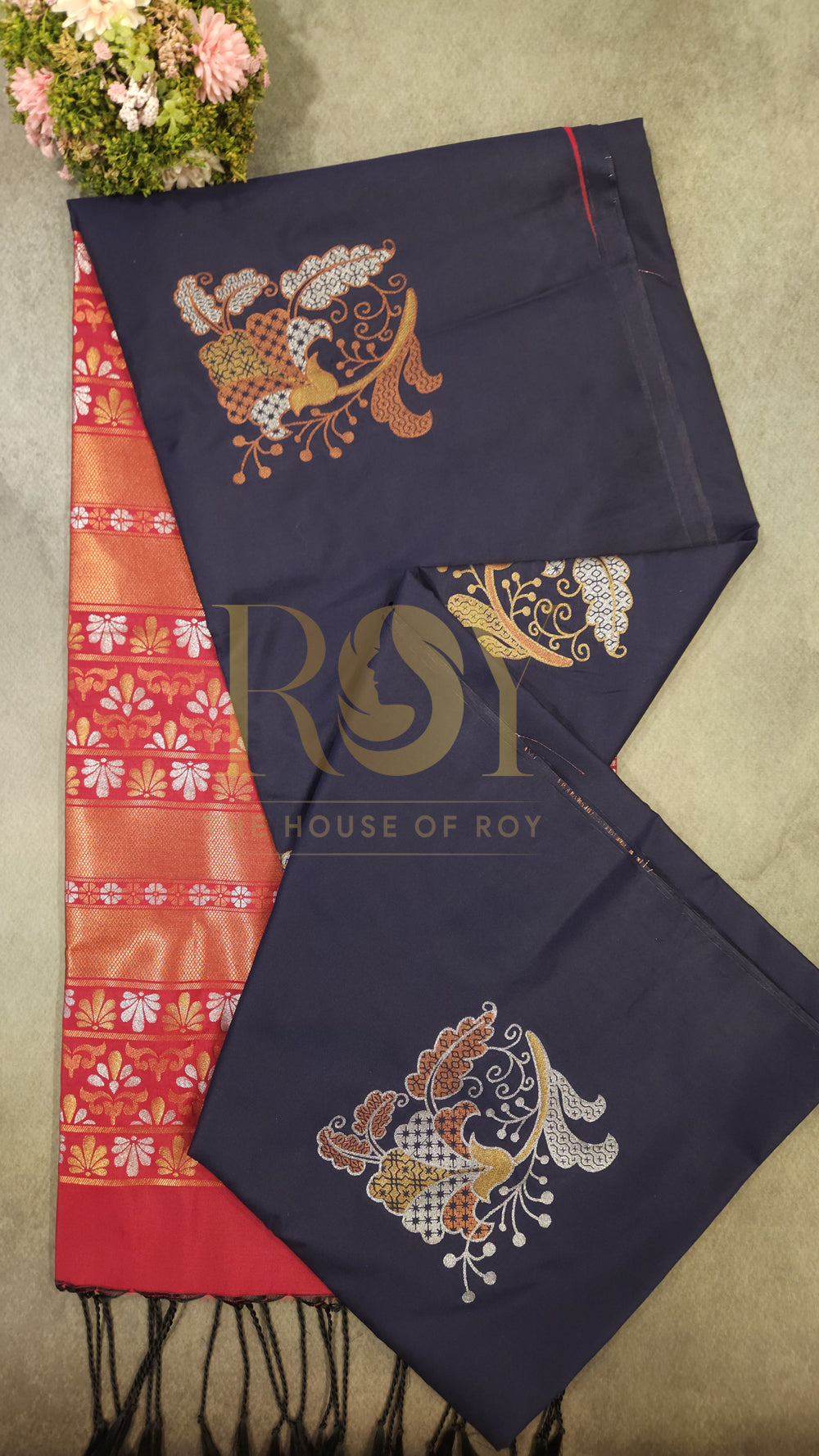Navy Blue Soft Silk Saree