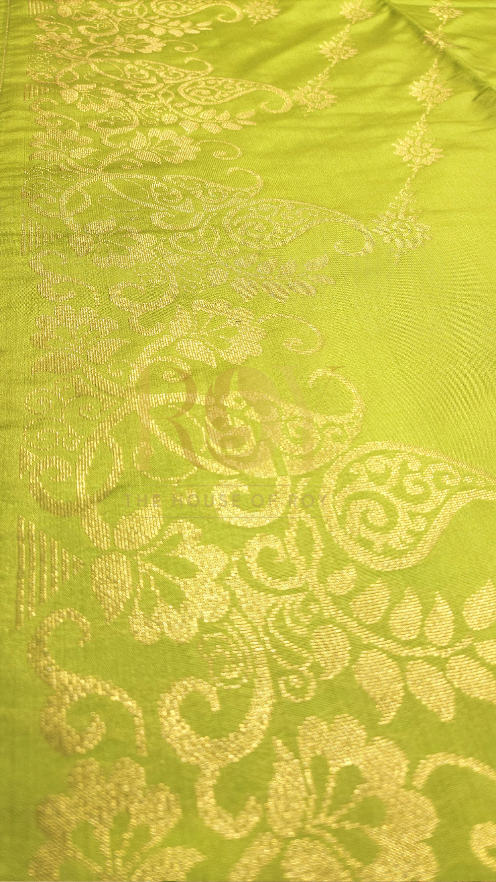 Neon Green Turning Border Soft Silk Saree