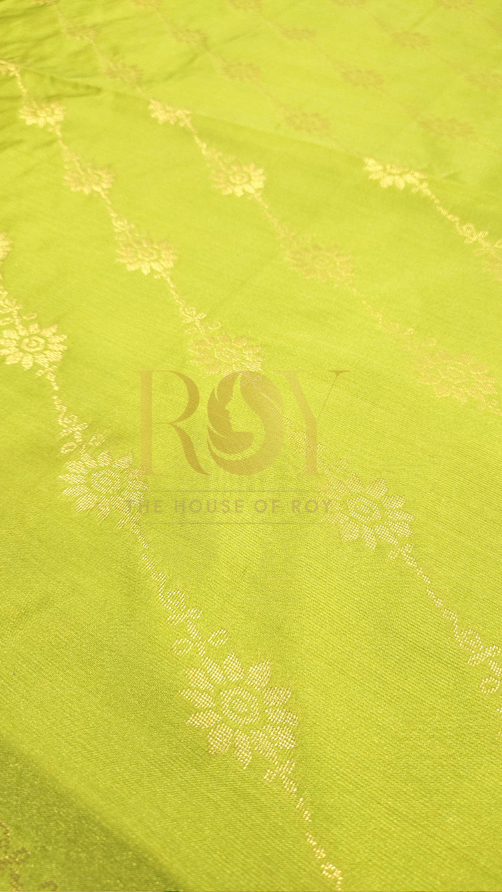 Neon Green Turning Border Soft Silk Saree