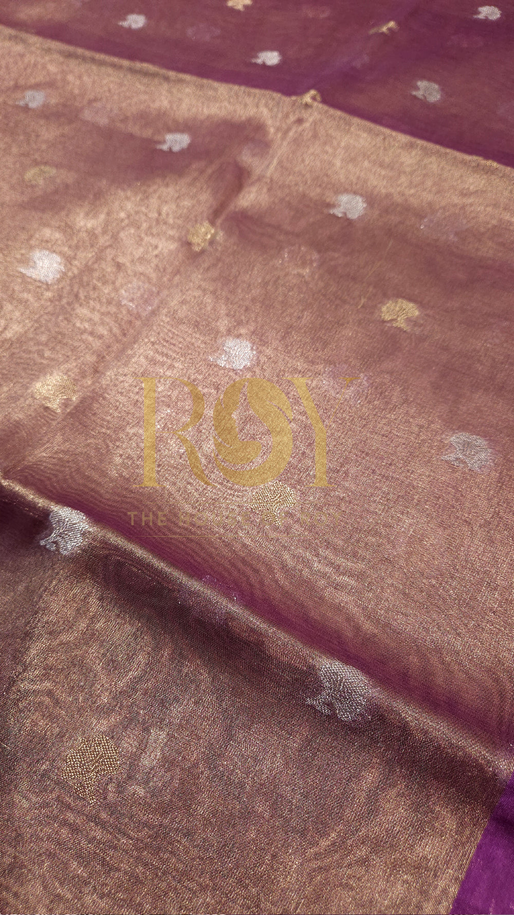 Onion Pink Kora Tissue Silk Saree