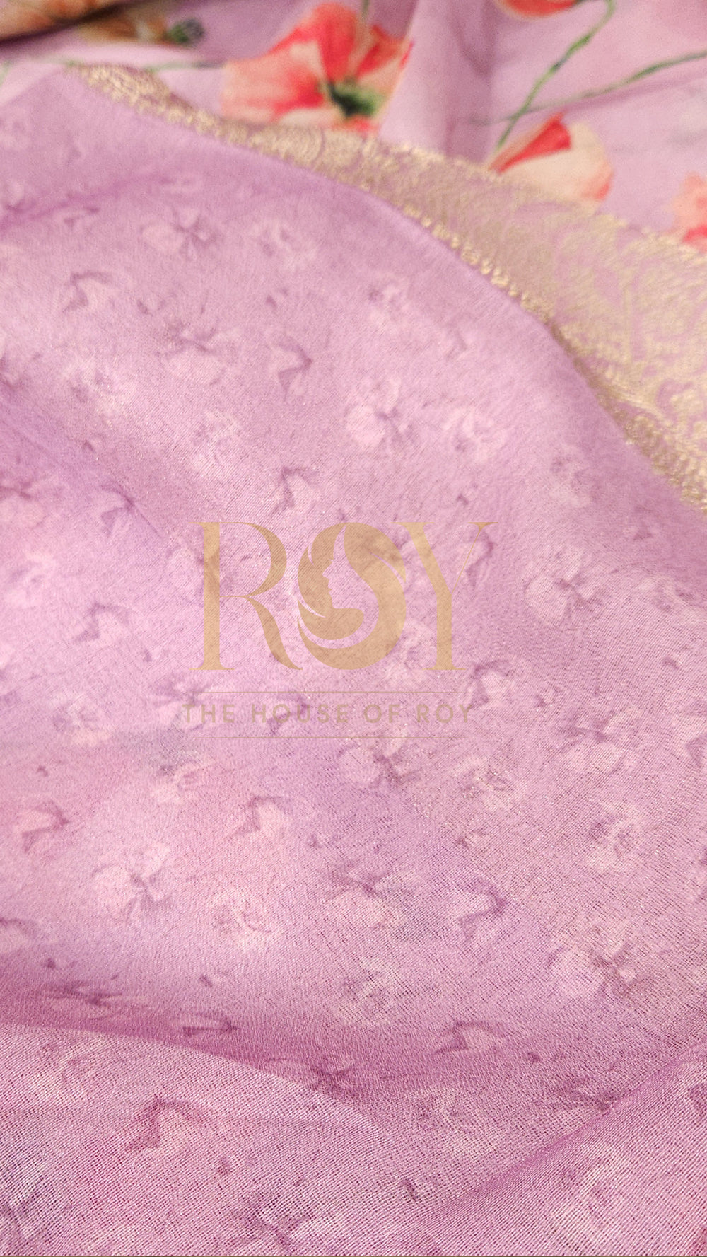 Onion Pink Digital Floral Print Saree