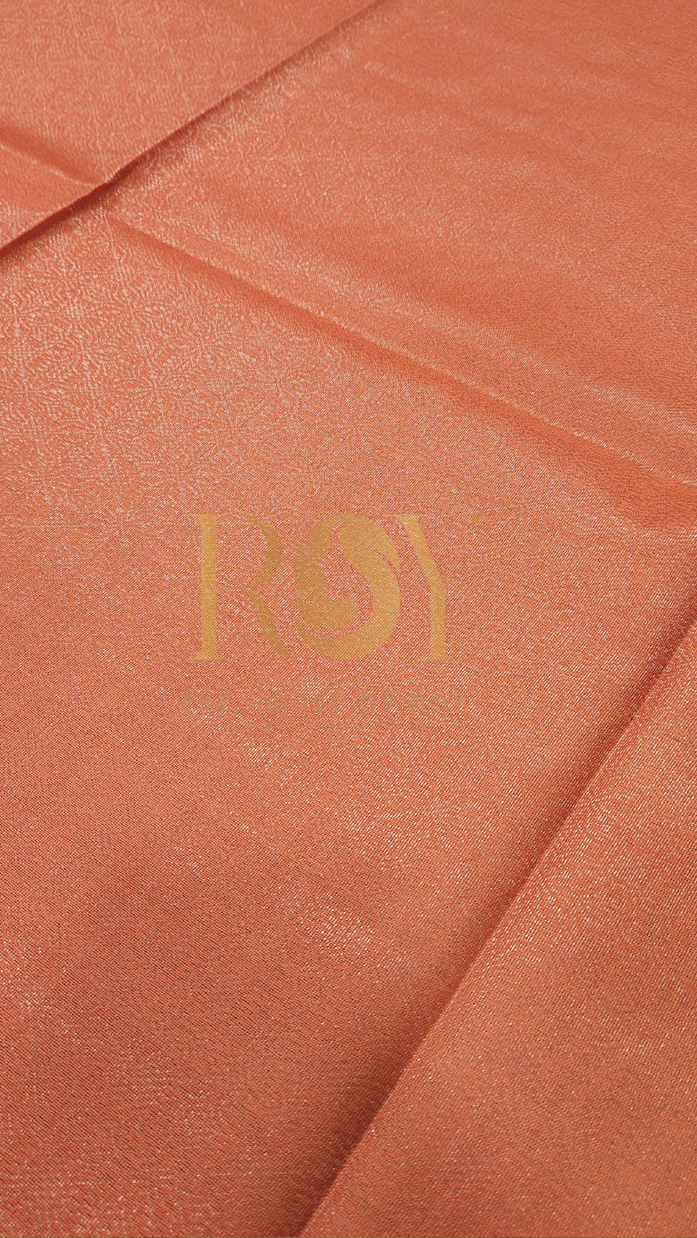 Orange with Olive Green Silver Zari Saree