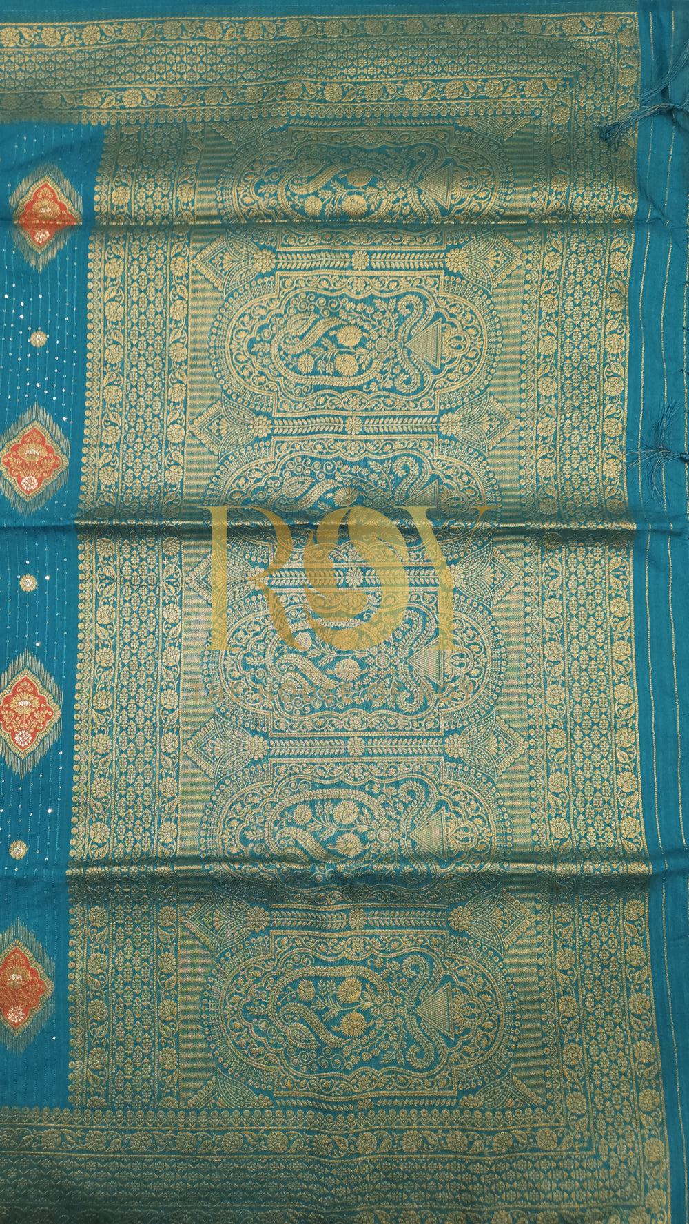 Turquoise Blue Padica Silk Saree