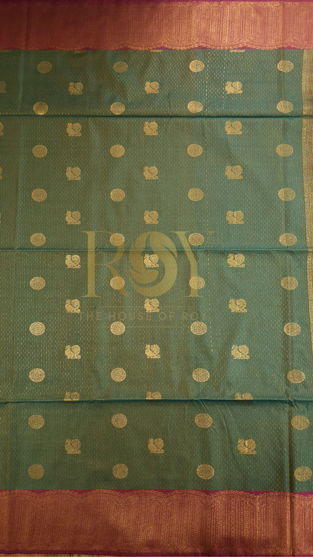 Pale Aquamarine Green Vaira Oosi Soft Silk Saree