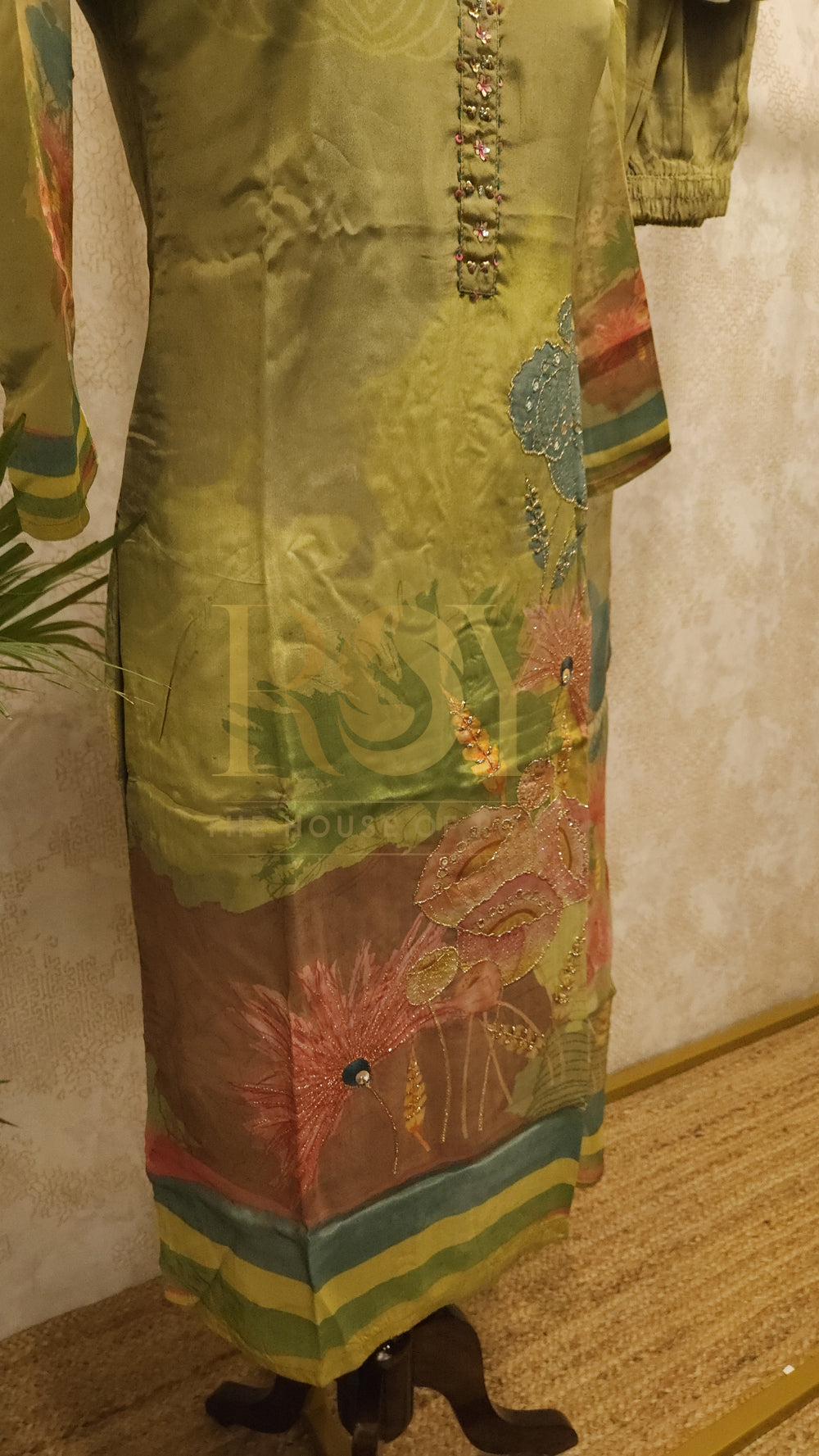 Pale Green Digital Print Chudi Set