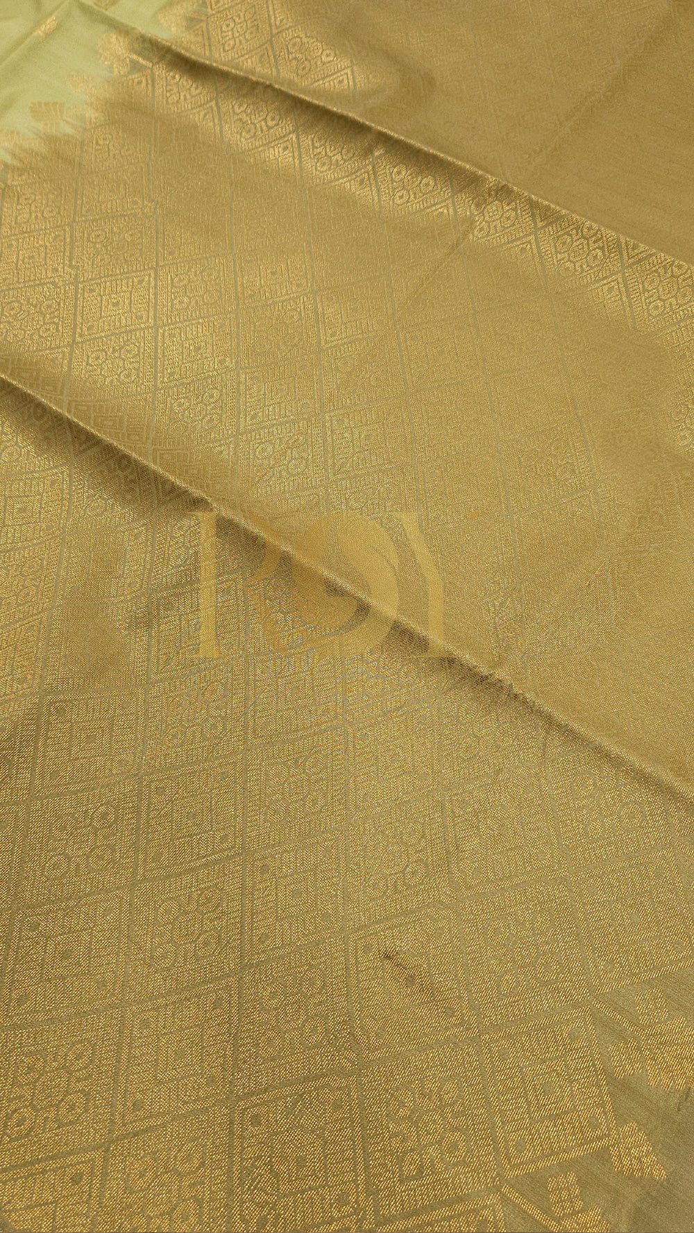 Pastel Green Turning Border Soft Silk Saree