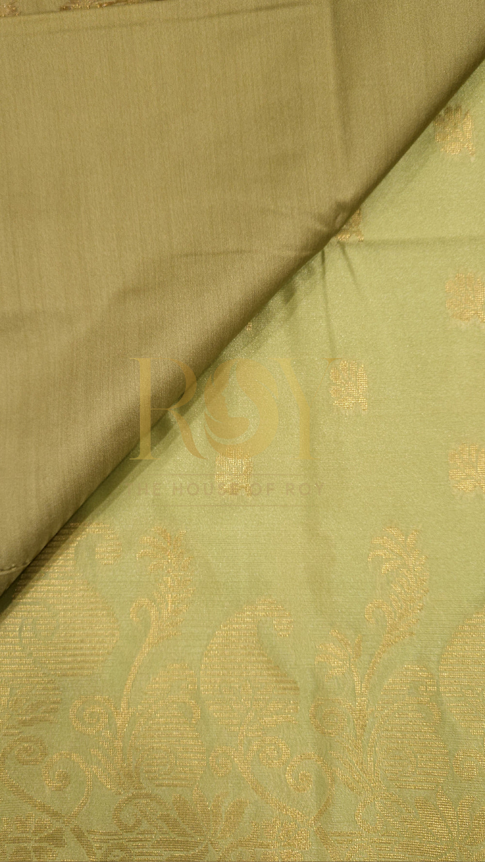 Pastel Green Turning Border Soft Silk Saree
