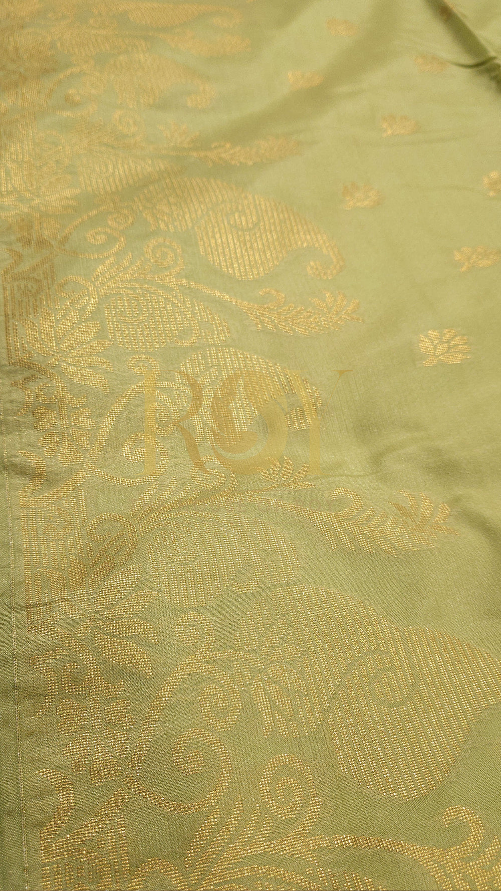 Pastel Green Turning Border Soft Silk Saree