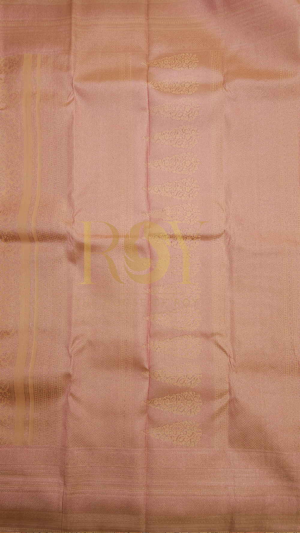 Peach Pure Kancheepuram Silk Saree
