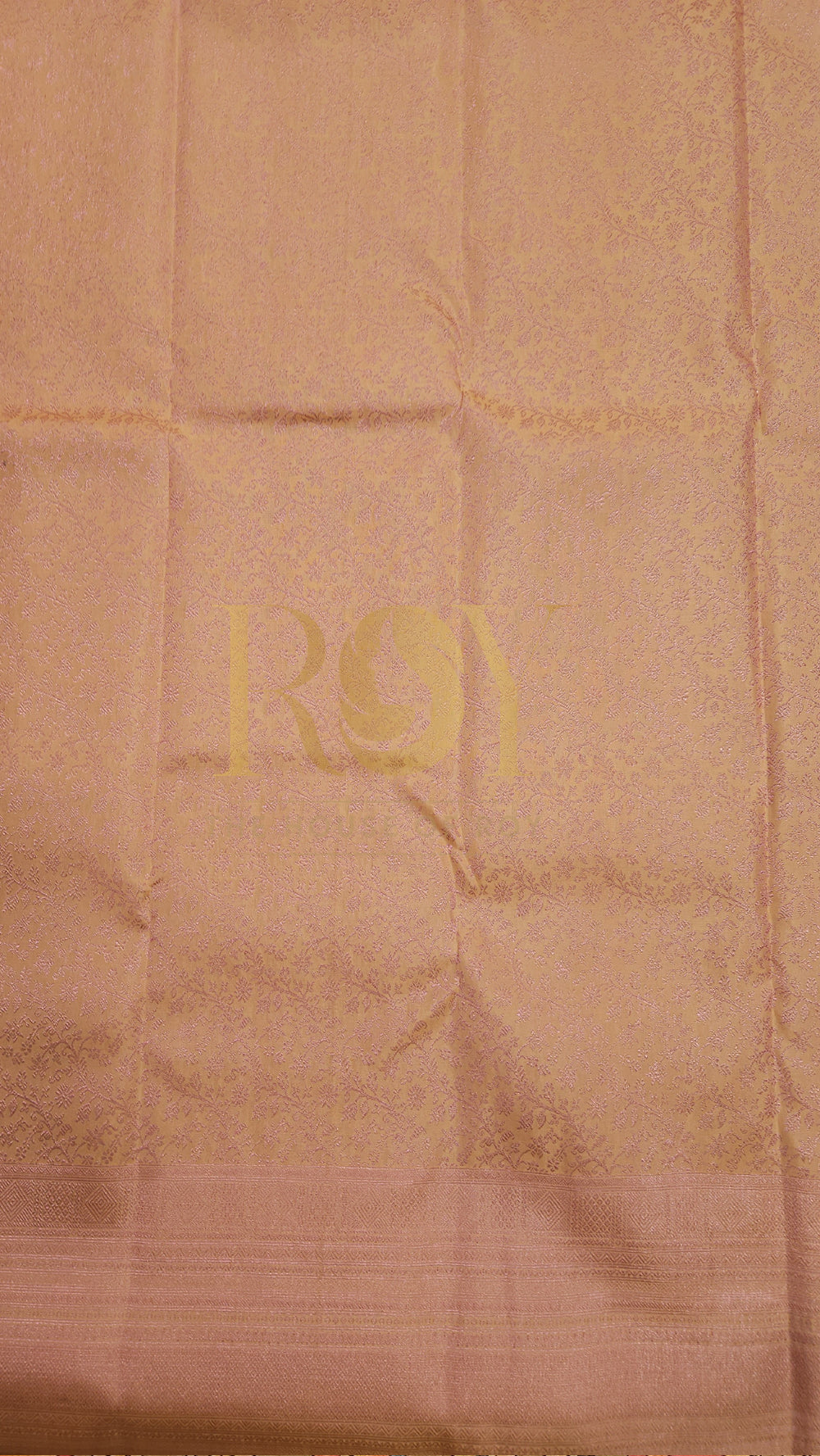 Peach Pure Kancheepuram Silk Saree