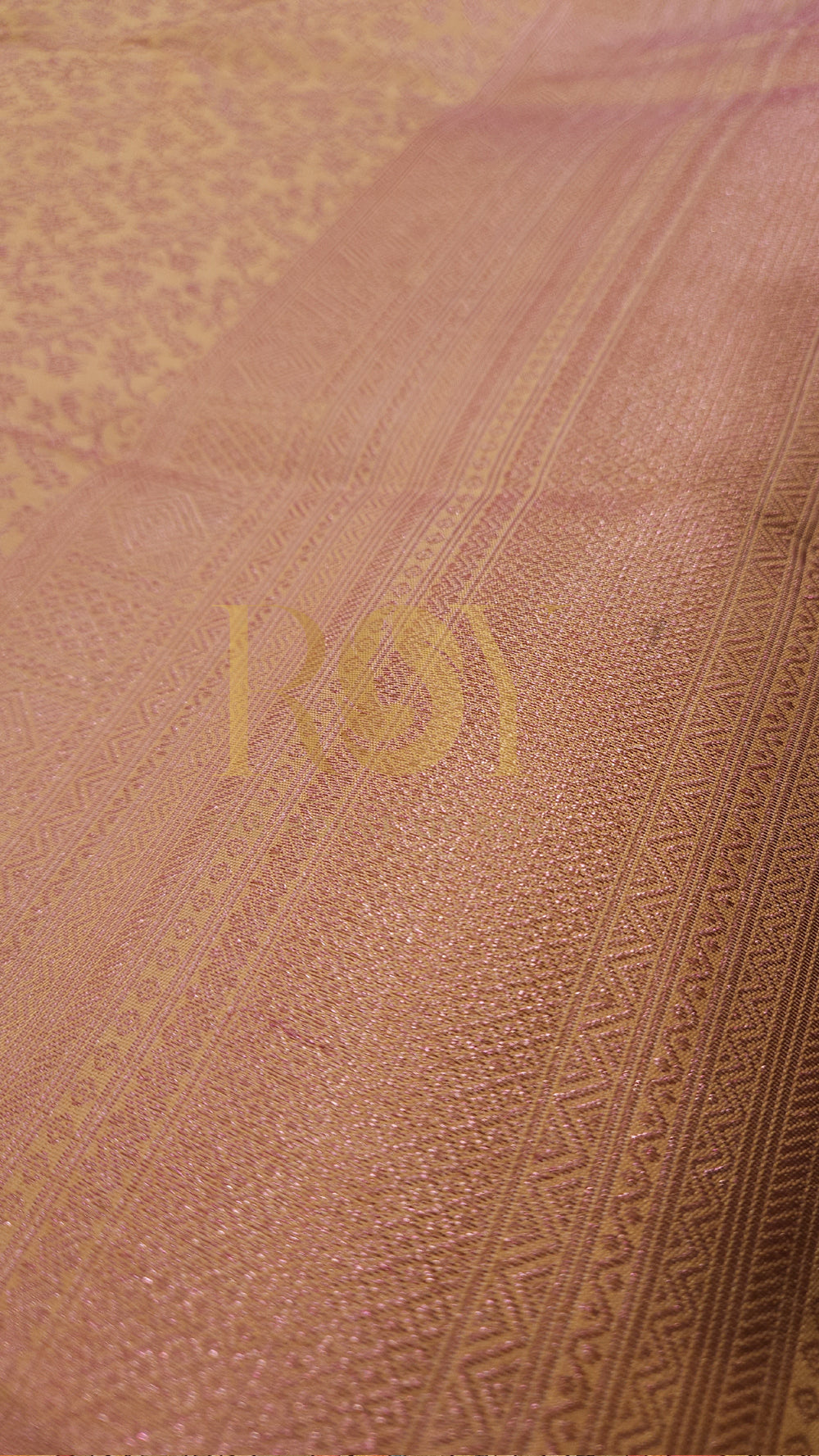 Peach Pure Kancheepuram Silk Saree