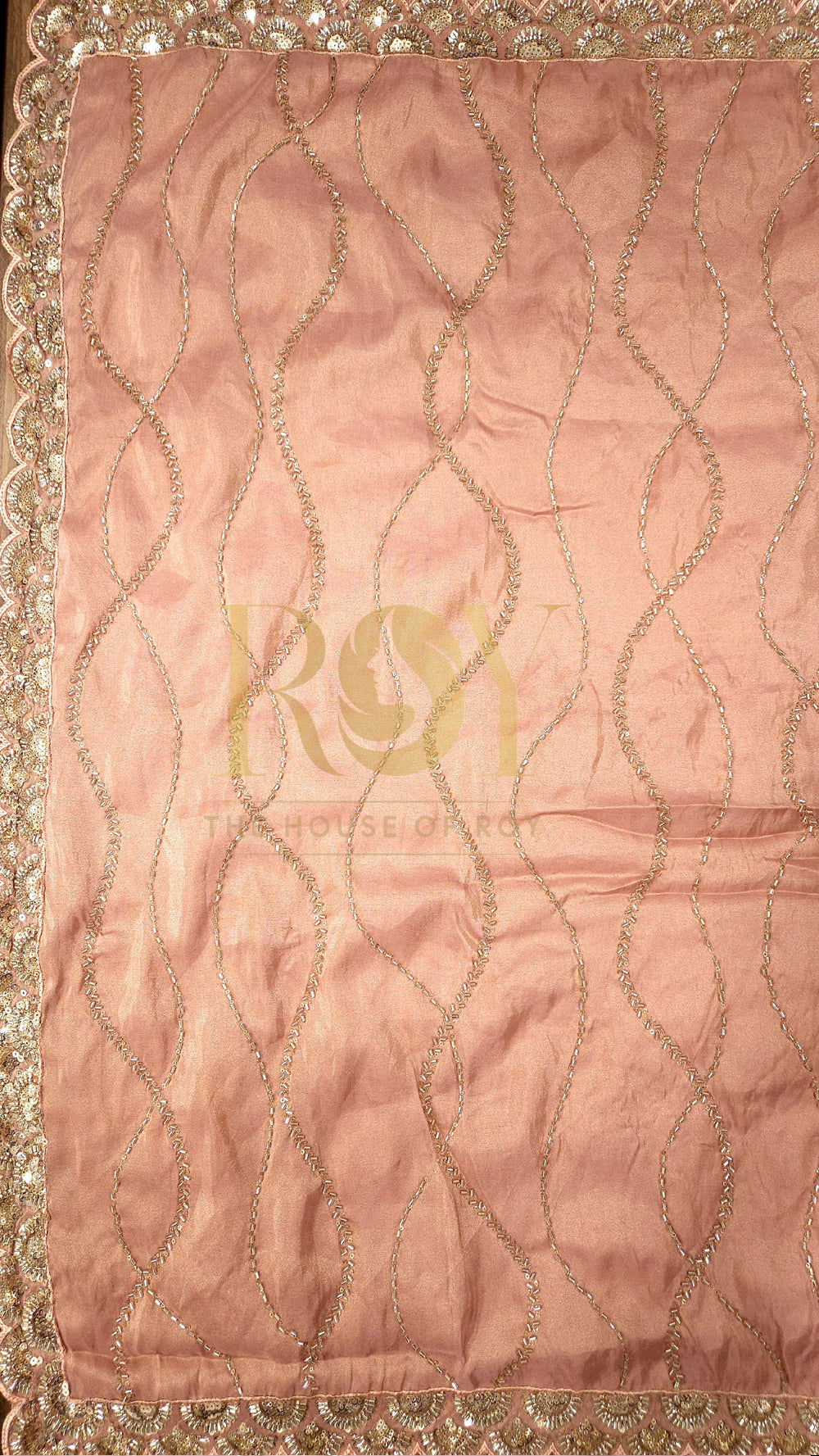 Peach Party Wear Saree