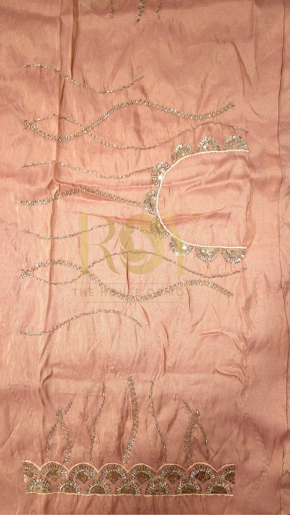 Peach Party Wear Saree