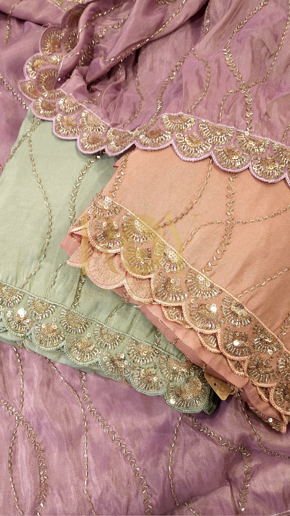 Peach Party Wear Saree