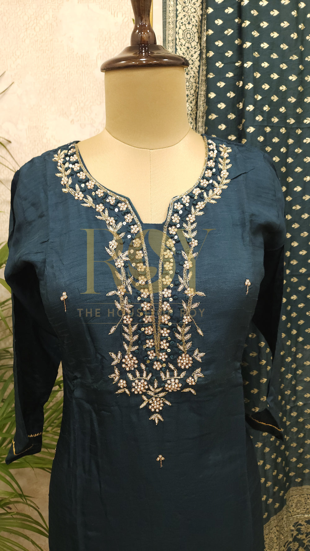 Peacock Blue Chudi Set
