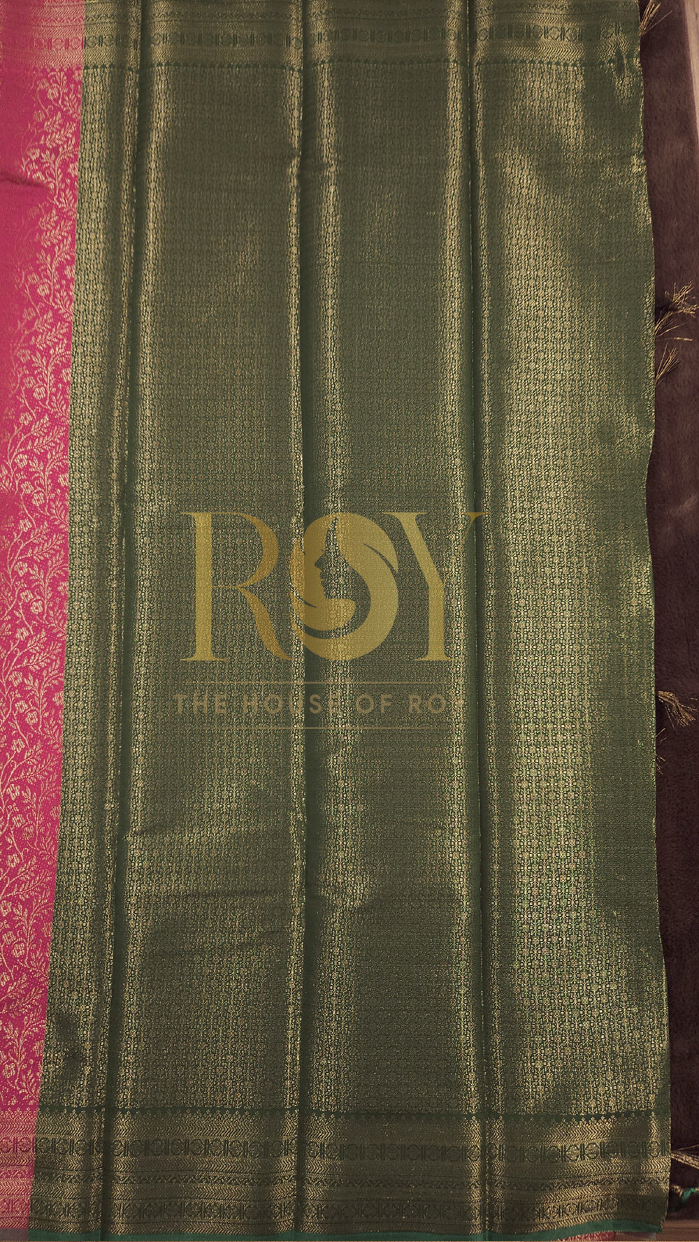 Pink Floral Jaal Mix Silk Saree