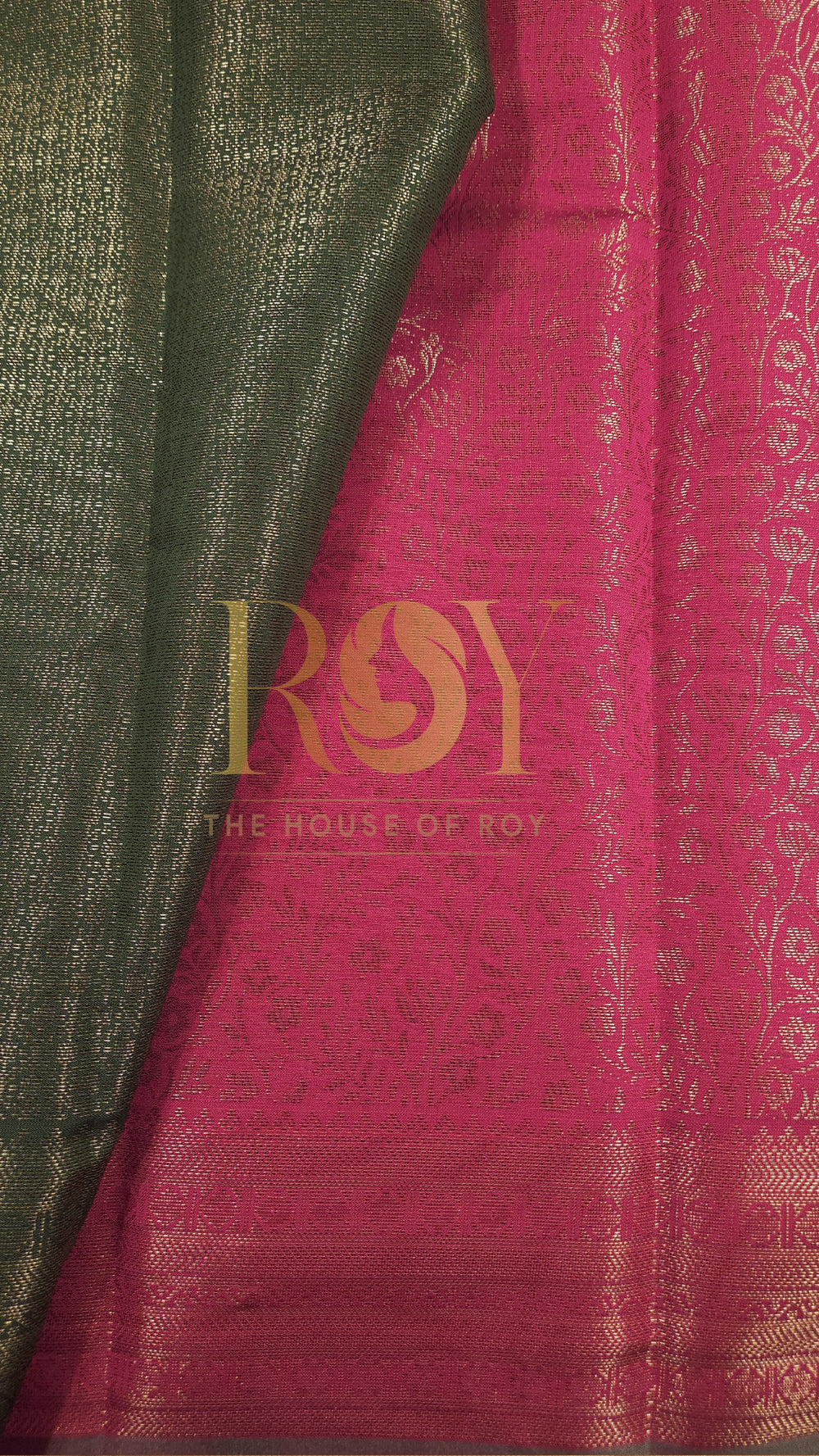 Pink Floral Jaal Mix Silk Saree