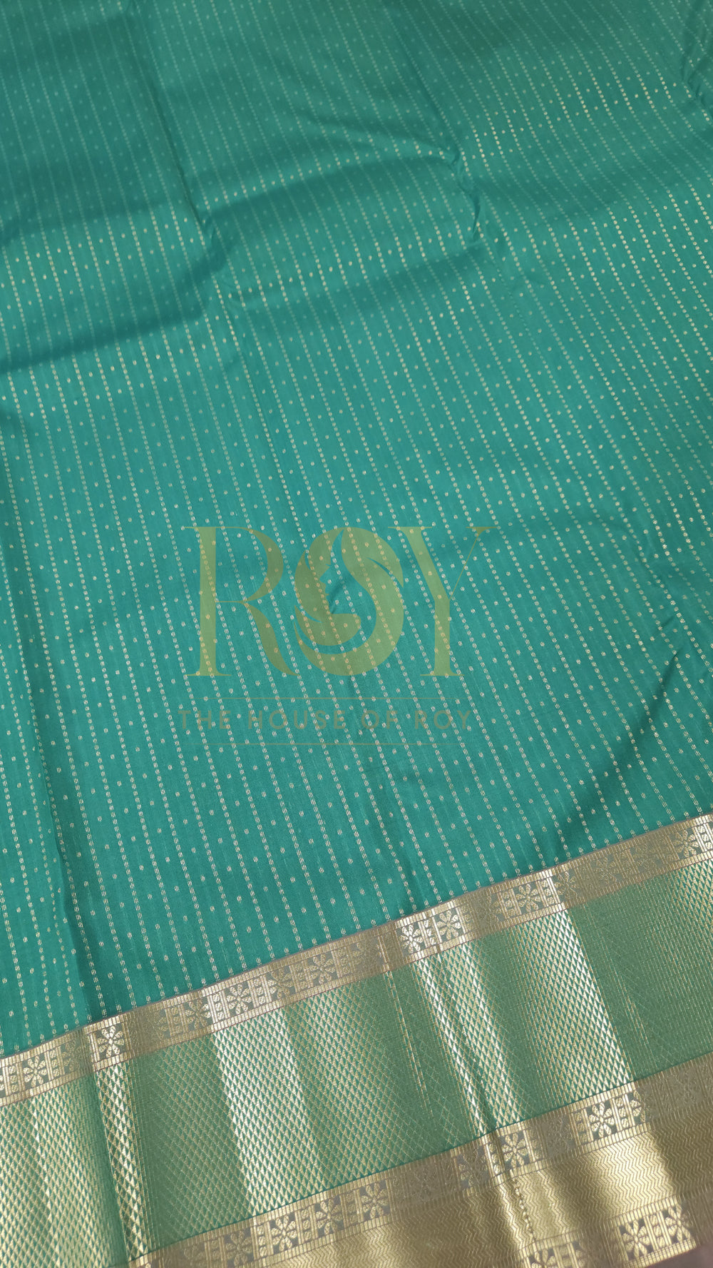 Peacock Blue Pure Silk Saree