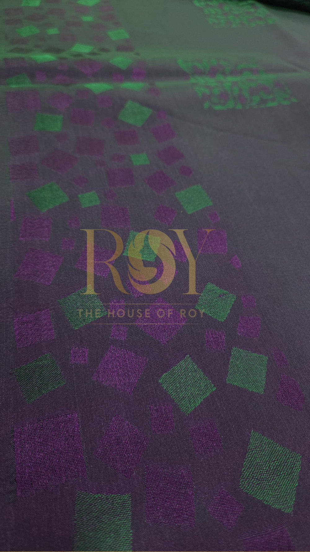 Purple Embossed Silk Saree