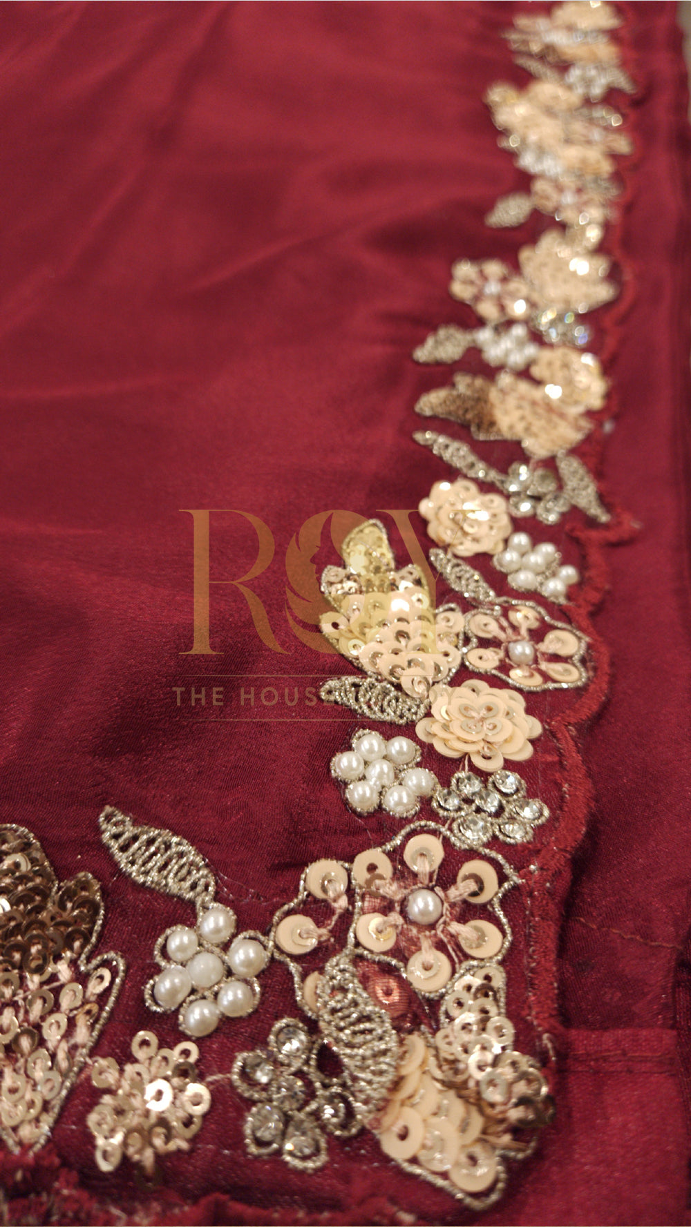 Maroon Designer Saree
