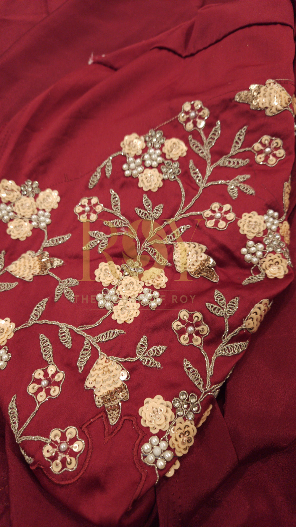 Maroon Designer Saree