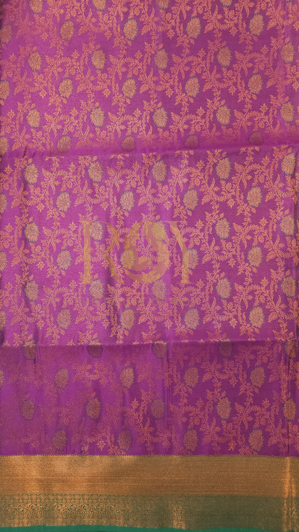 Purple kodi brocade silk saree