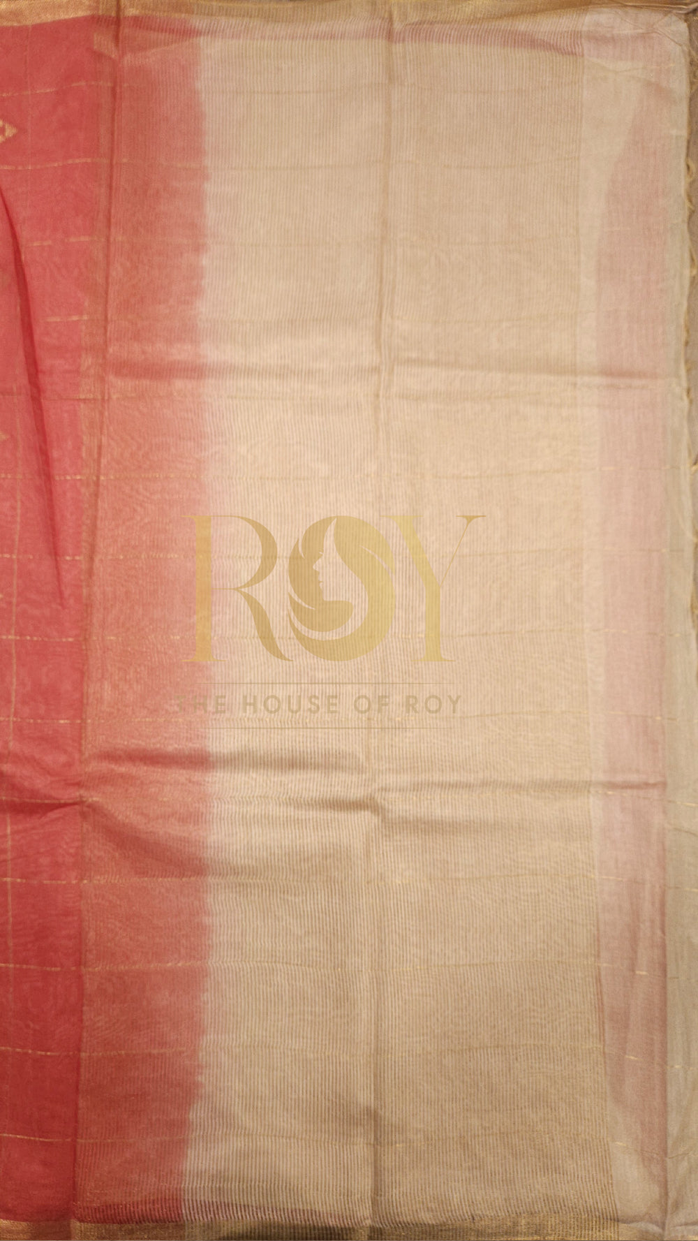 Red Check Liva Cotton Saree