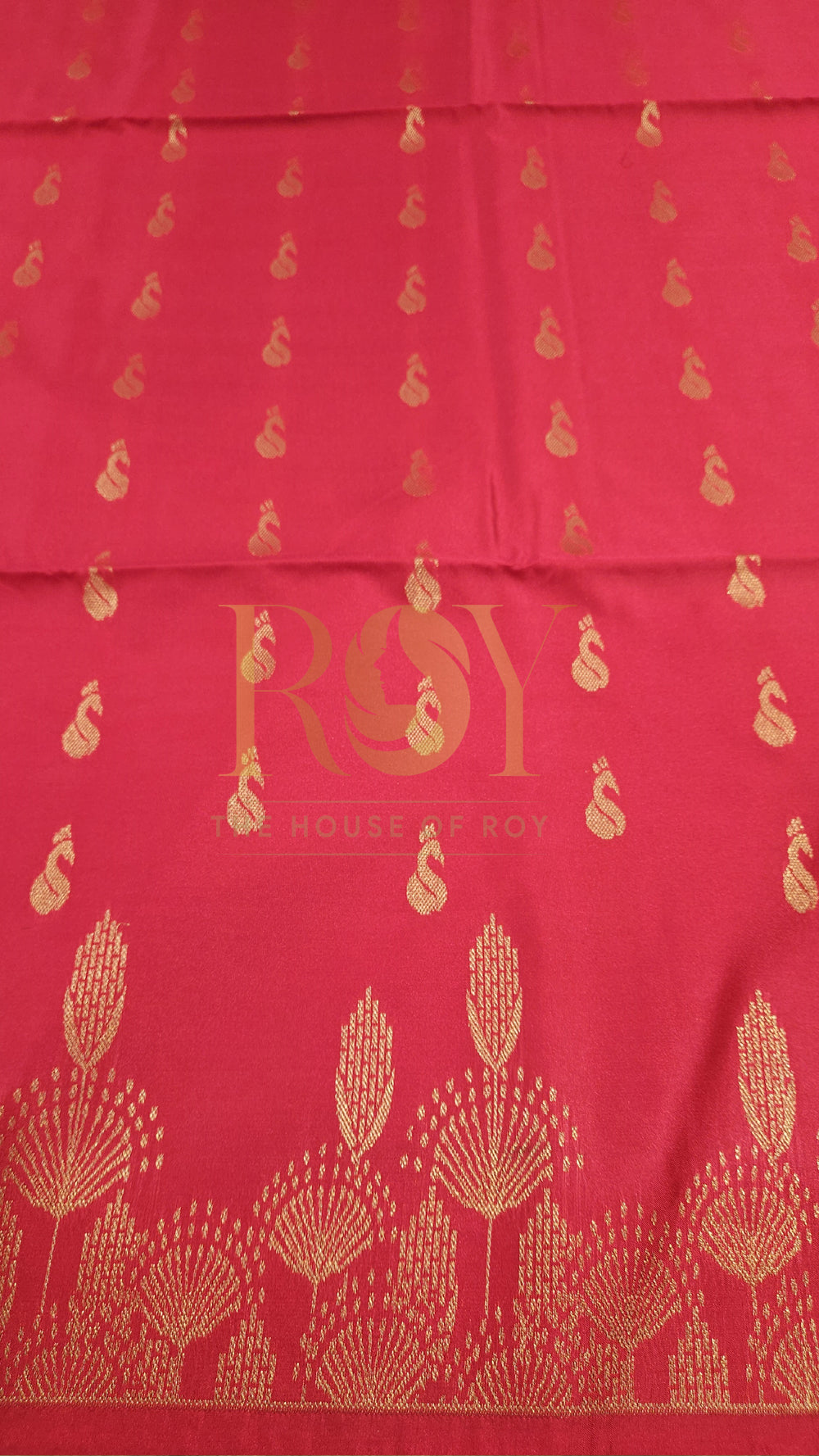 Red turning border soft silk