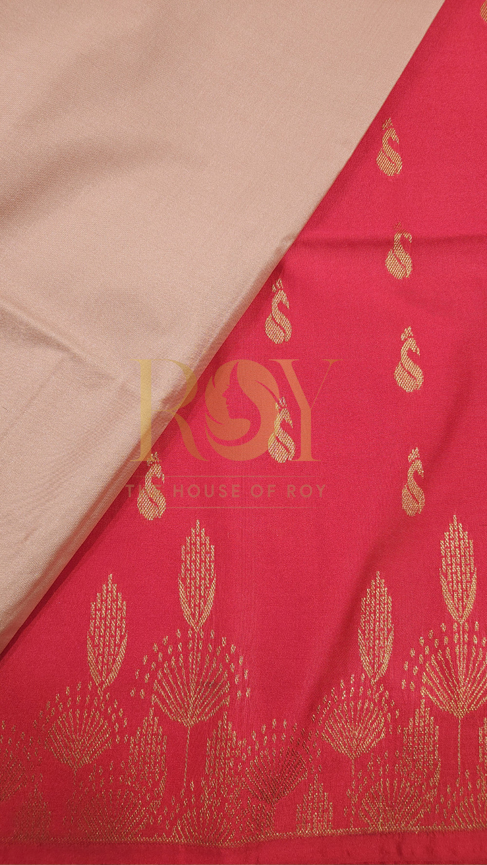 Red turning border soft silk