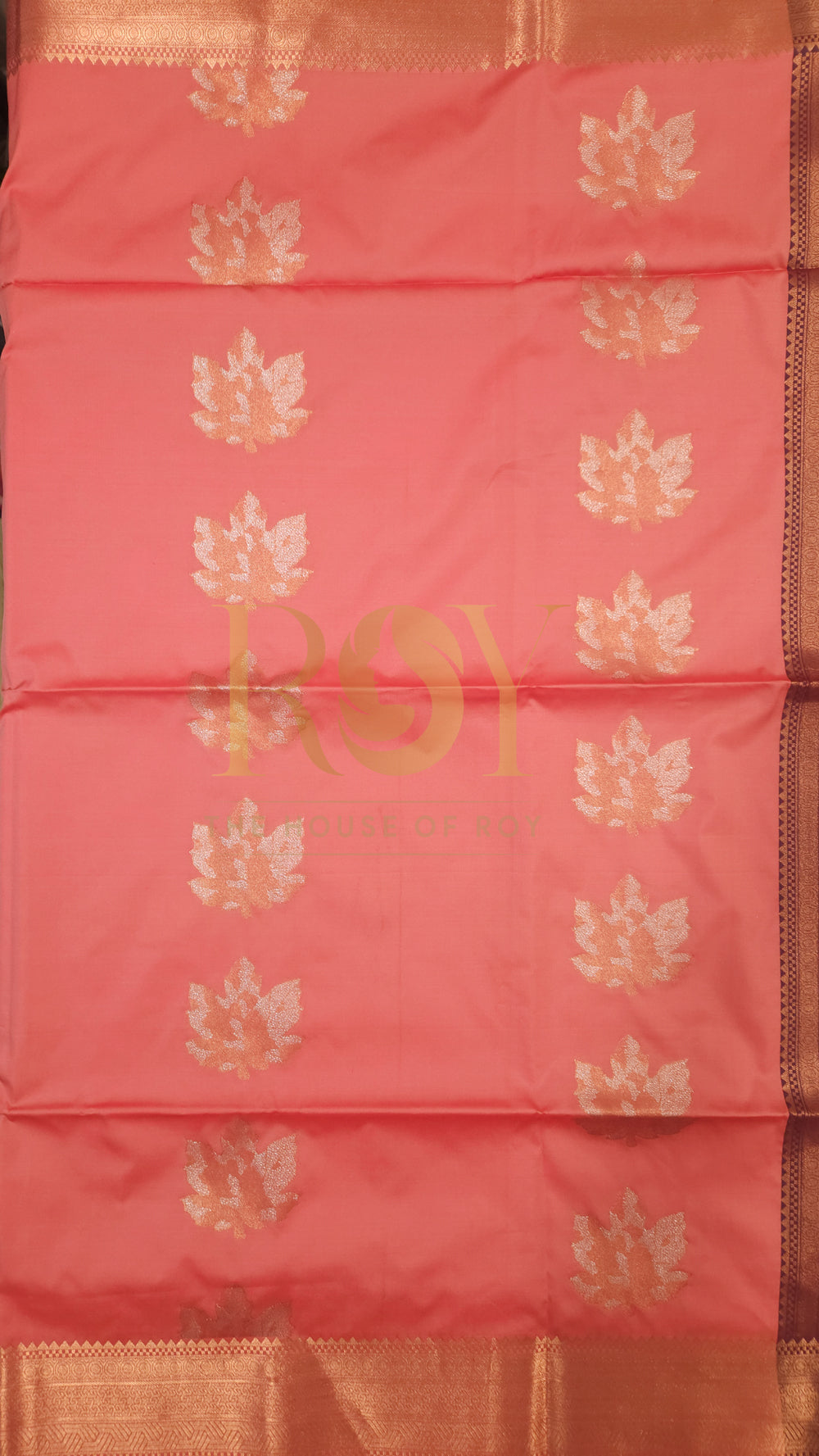 Reddish peach soft silk