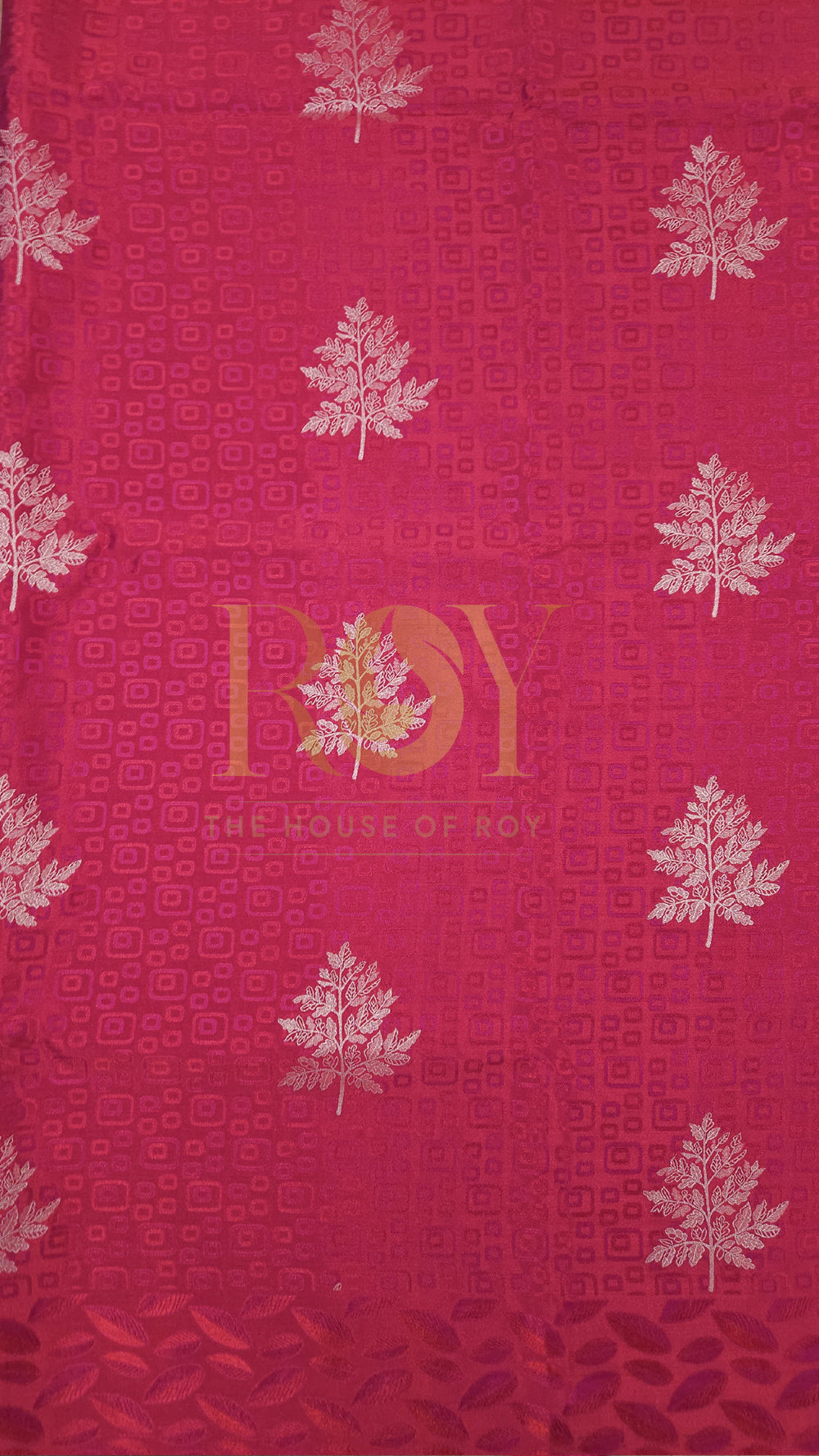 Ruby Pink Embossed Soft Silk Saree