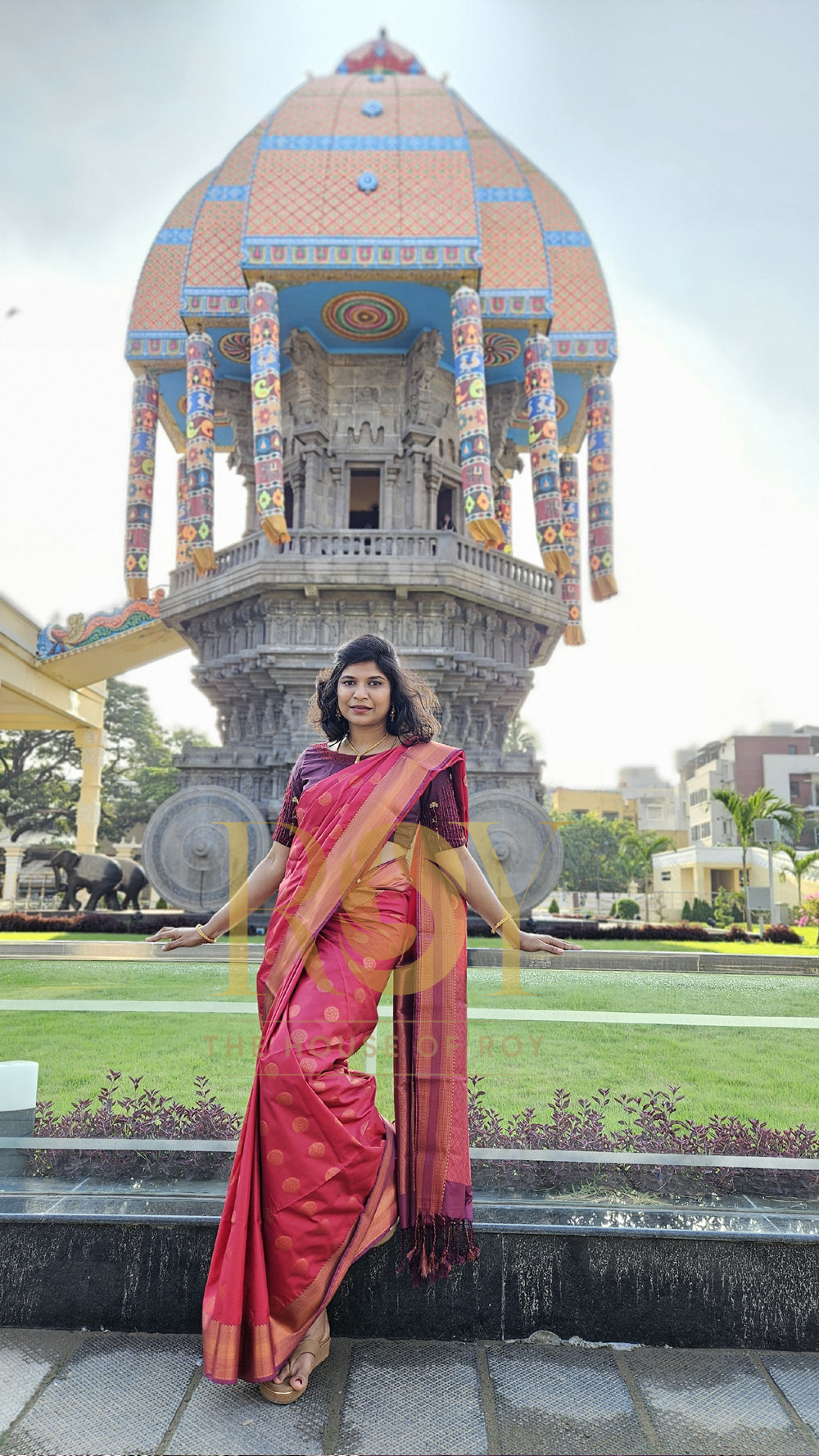 Rust Mix Soft Silk Saree