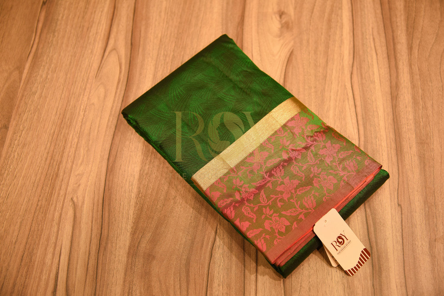 Pure Leaf Green Silk Saree