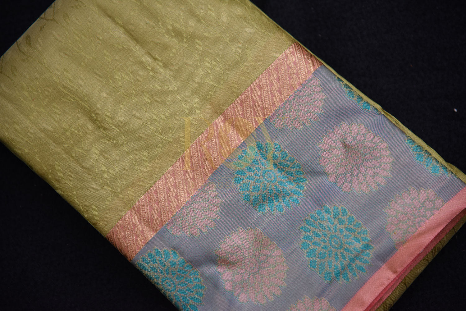 Pure Light Green Saree