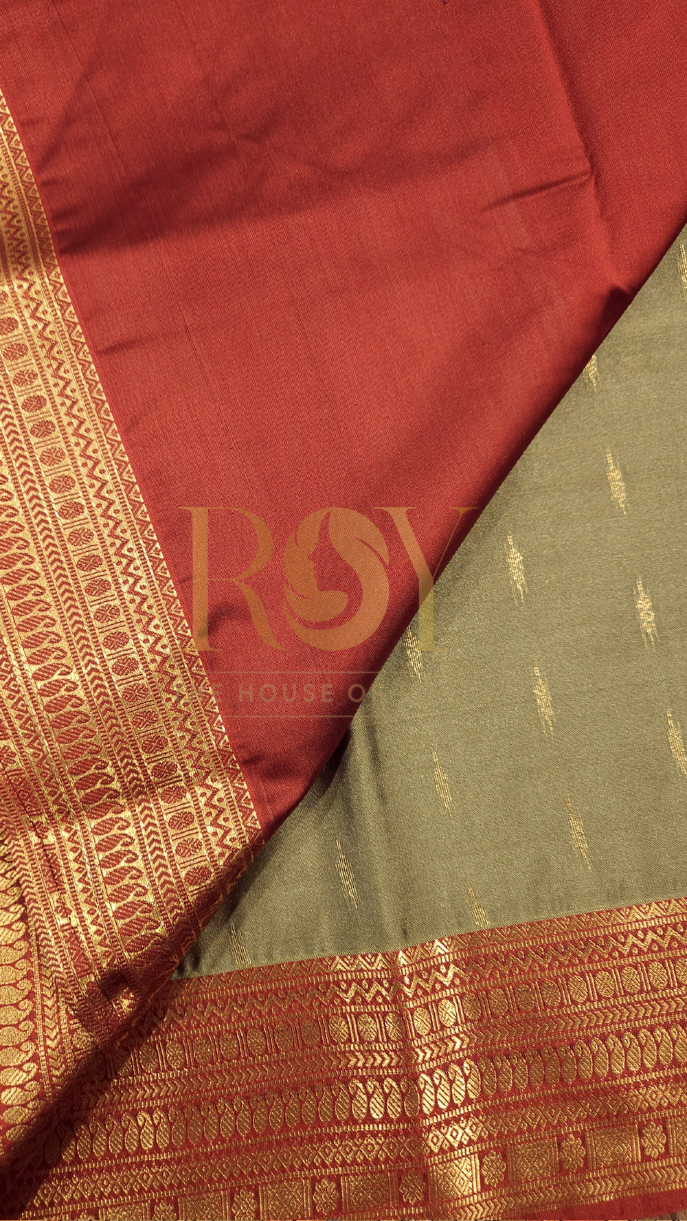 Sage Green 1000 Butta Soft Silk Saree