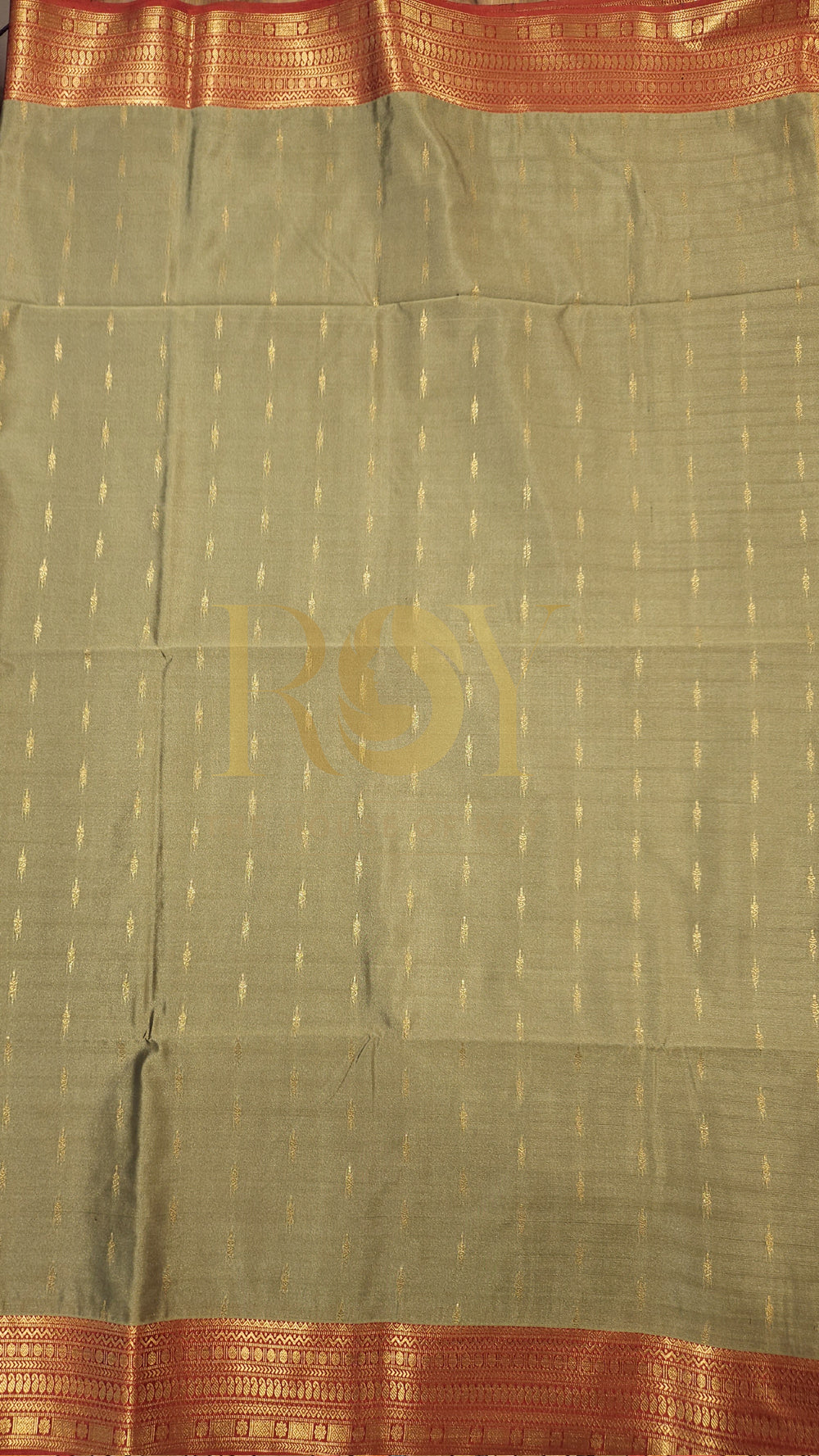 Sage Green 1000 Butta Soft Silk Saree
