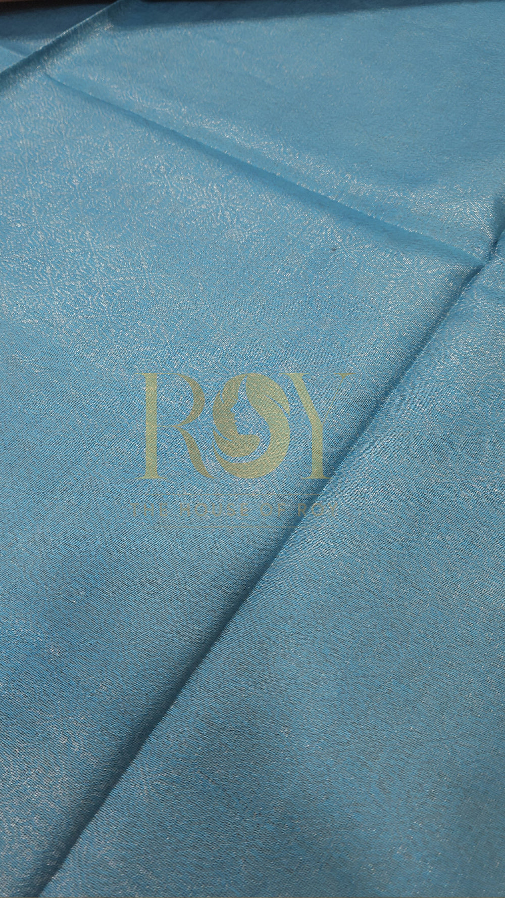 Sky Blue with Peach Silver Zari Saree